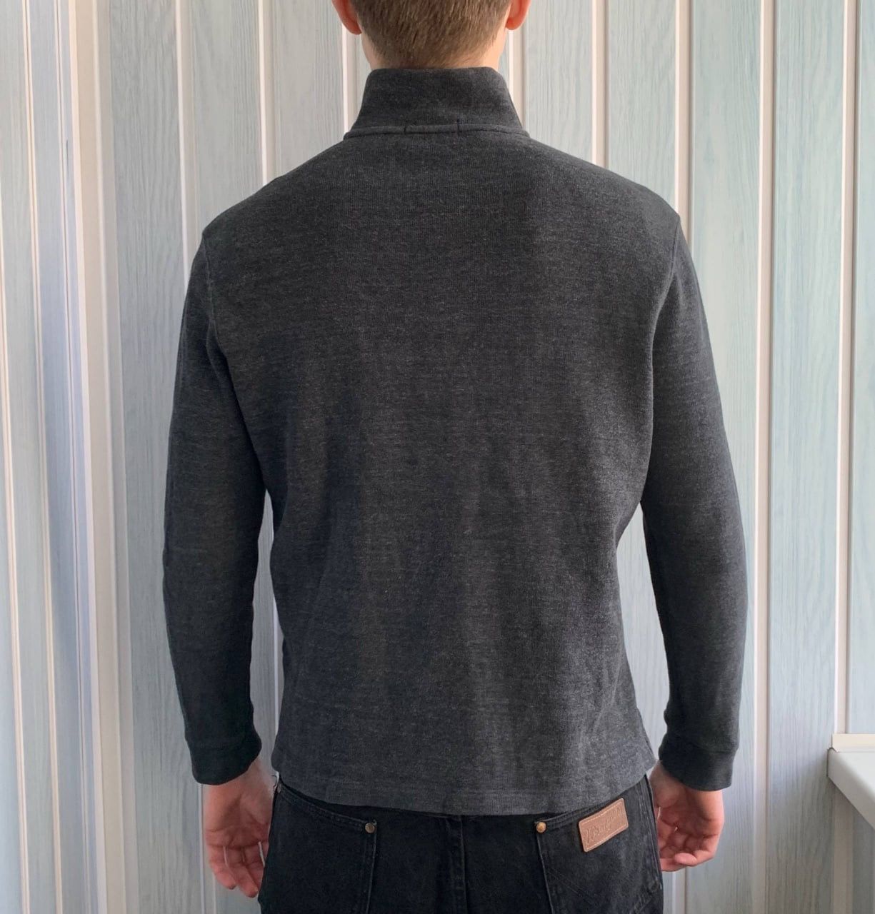 Polo Ralph Lauren Polo Ralph Lauren Grey Cotton 1/4 Zip Pullover Sweater Size US L / EU 52-54 / 3 - 3 Thumbnail