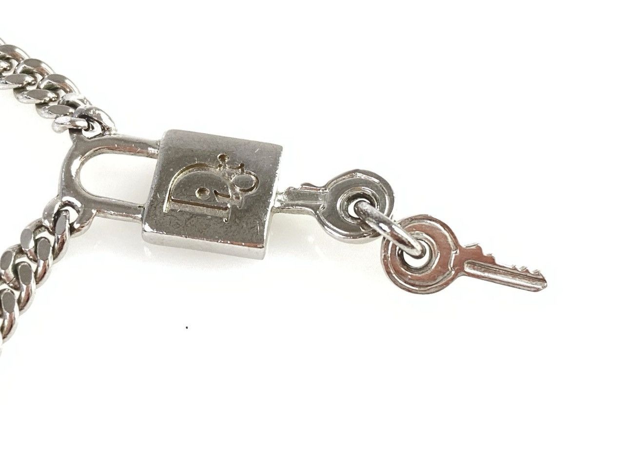 Dior Vintage Christian Dior Archive Padlock Key Necklace - Silver Size ONE SIZE - 4 Thumbnail