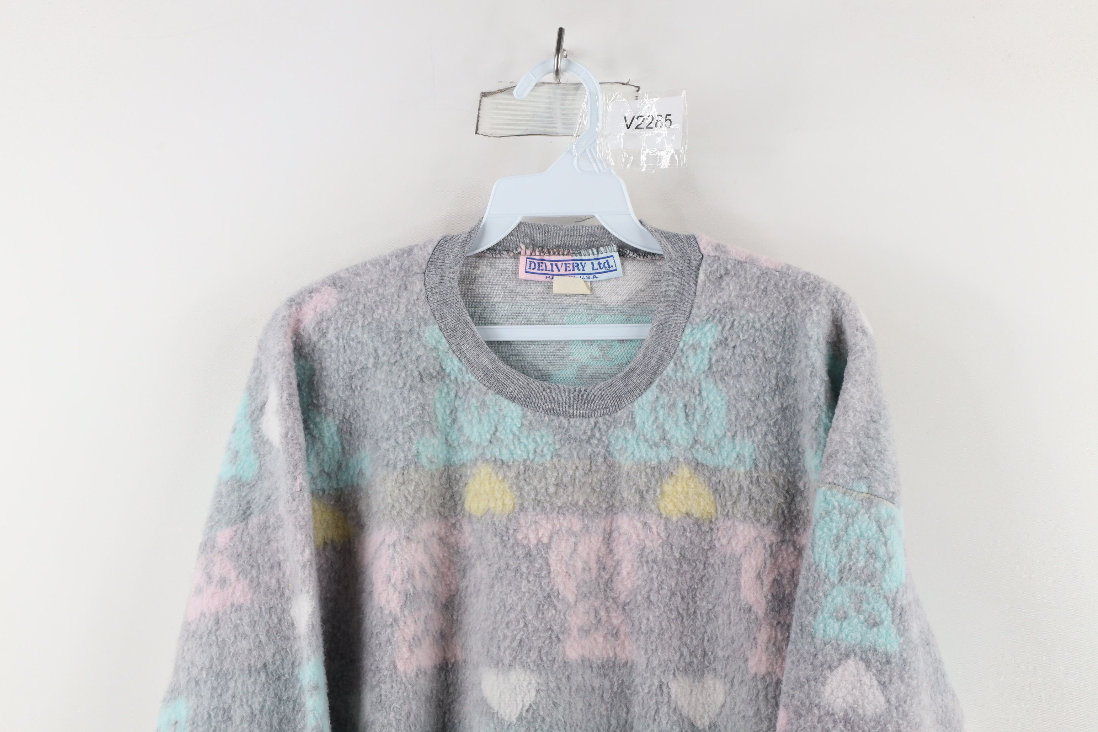 Vintage Vintage 90s Streetwear Heart Bear Fairy Kei Sweatshirt USA Size M / US 6-8 / IT 42-44 - 2 Thumbnail
