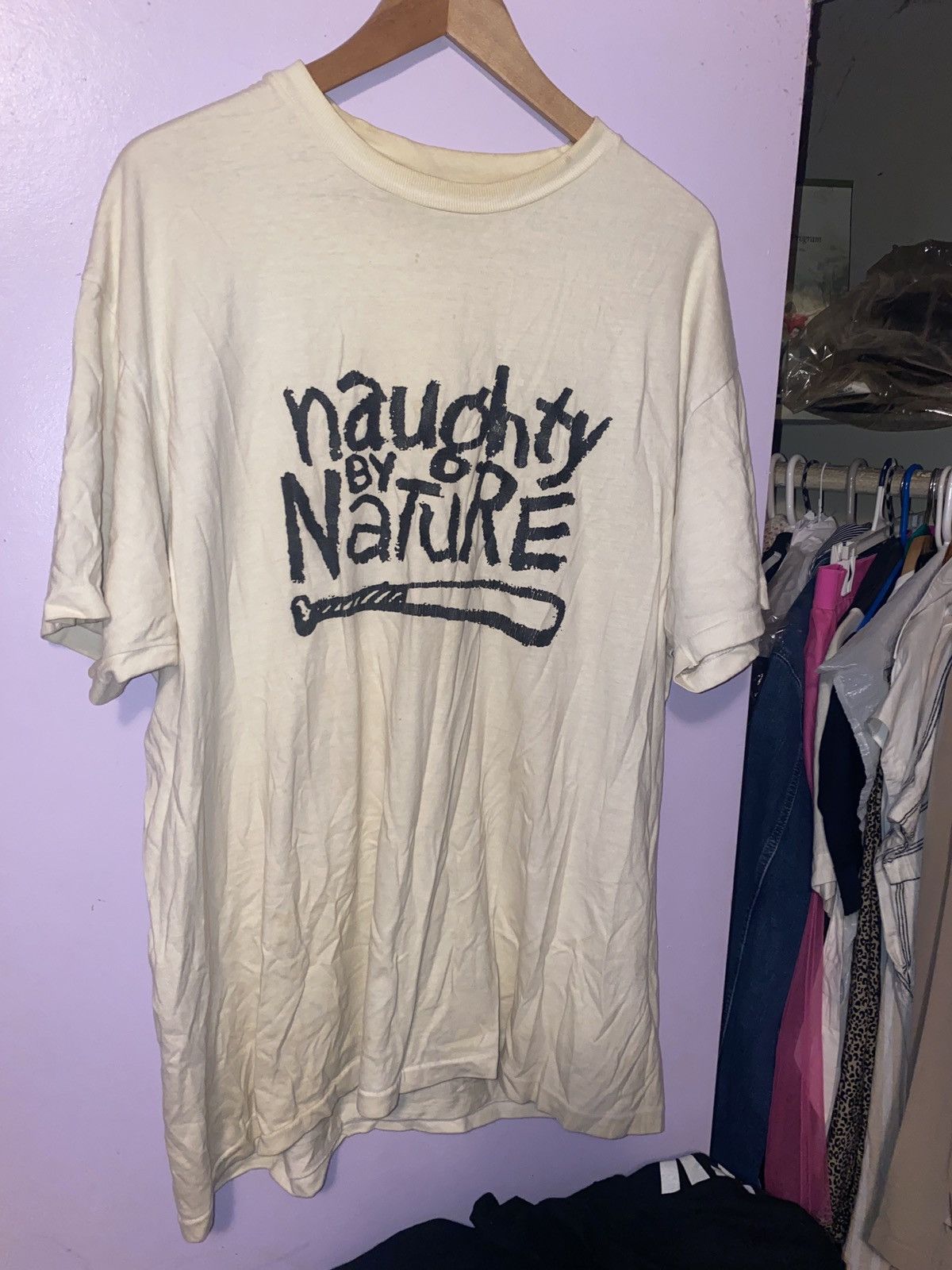 Band Tees a vintage Naughty by Nature It's A Kitten Hittin' Day Tshirt Size US XL / EU 56 / 4 - 1 Thumbnail