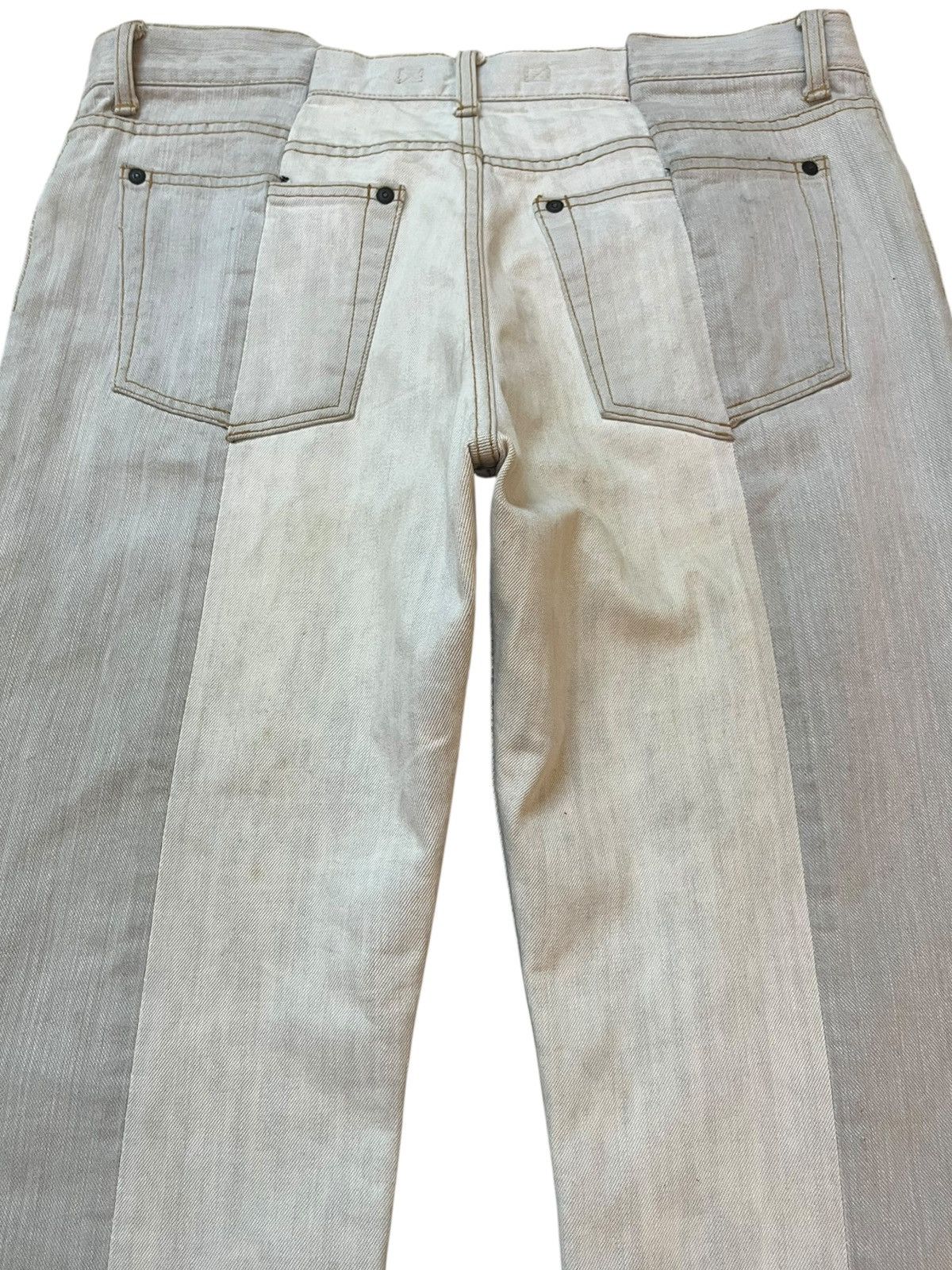 Maison MIHARA YASUHIRO Vintage Maison Mihara Yasuhiro Two Tone Dividing Seams denim Size US 35 - 8 Thumbnail
