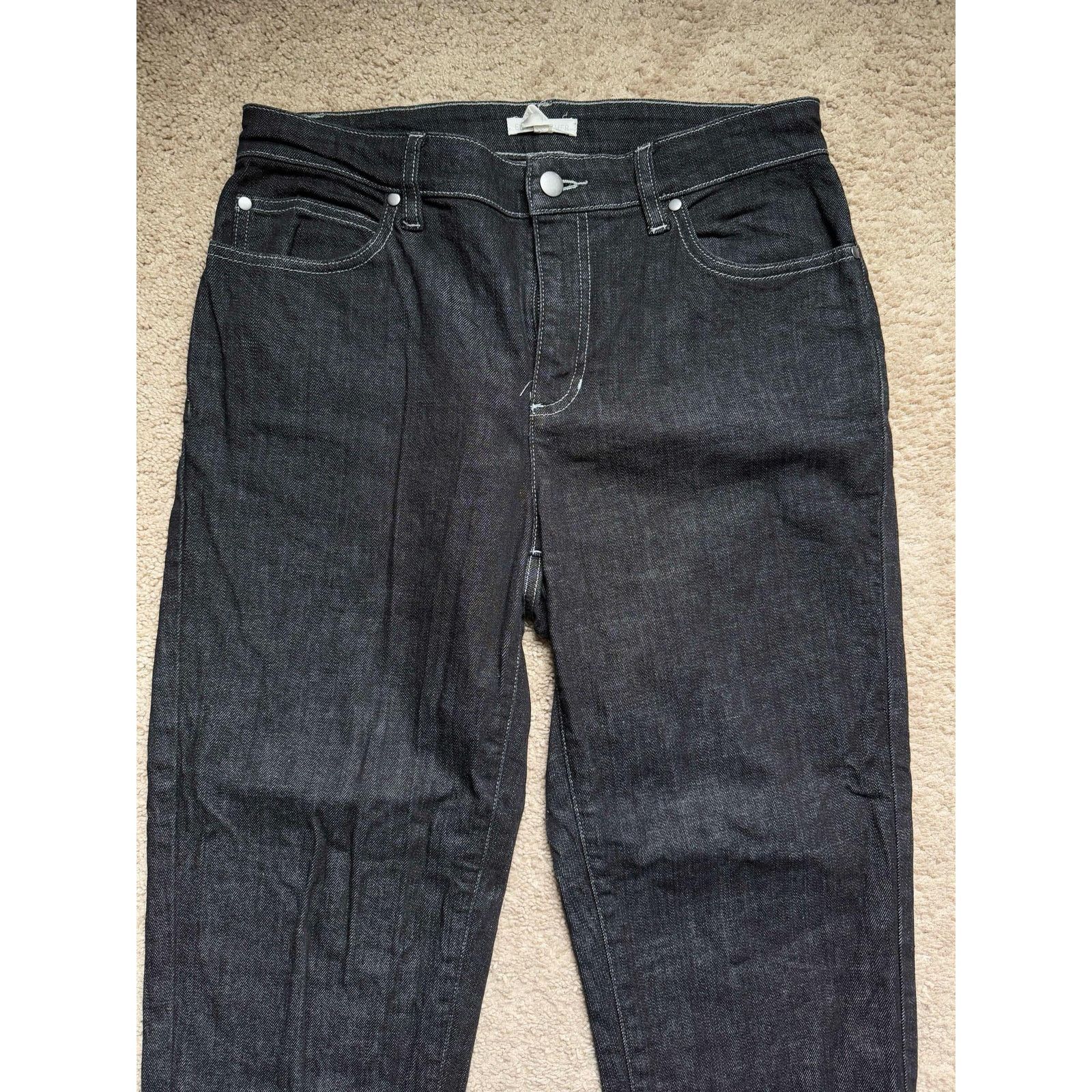 Eileen Fisher Eileen Fisher Mid Rise Straight Leg Jeans Denim Dark Wash Size 28" / US 6 / IT 42 - 4 Thumbnail