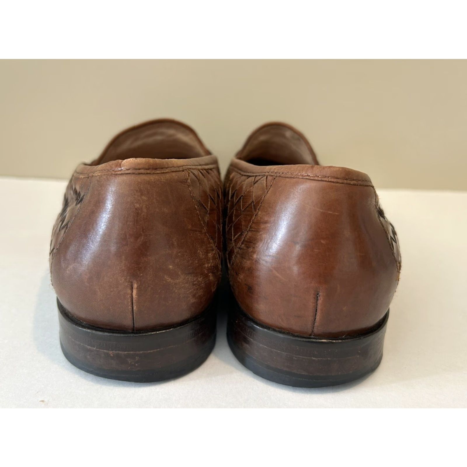 Cole Haan VINTAGE Cole Haan Brown Leather Woven Loafers Dress Shoes Men 10.5 M Oxford Comfort Brown Men Size US 11 / EU 44 - 4 Thumbnail