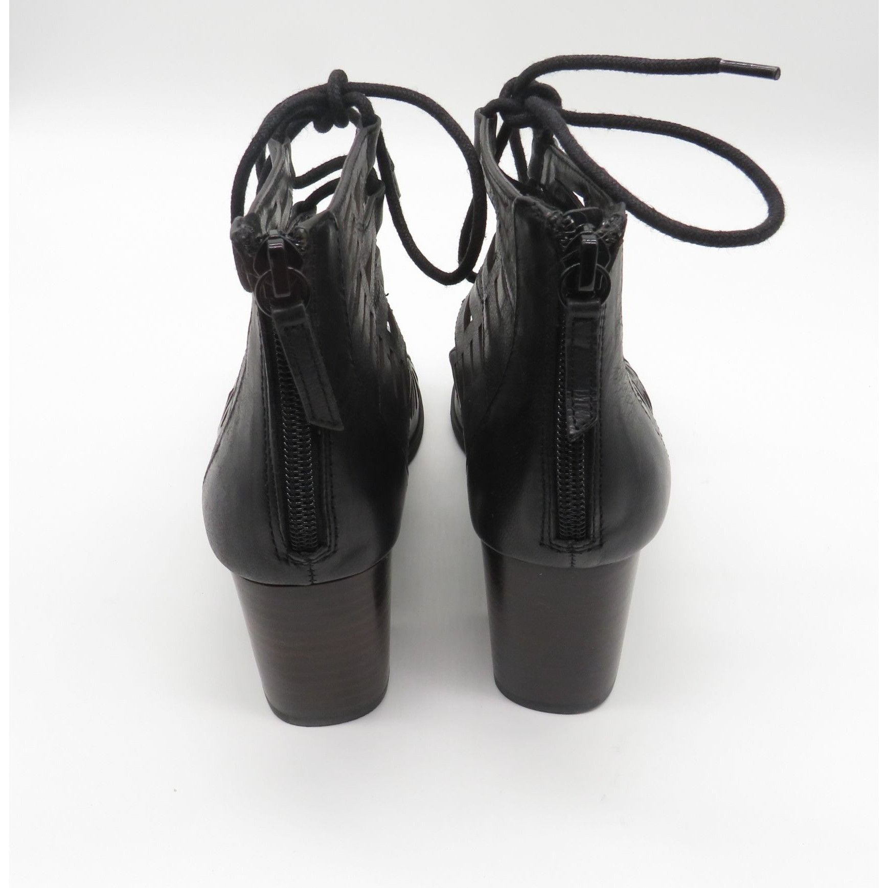 Other Bella Vita Keaton Black Leather Lace-Up Heeled Sandals Size Size US 6.5 / IT 36.5 - 4 Thumbnail