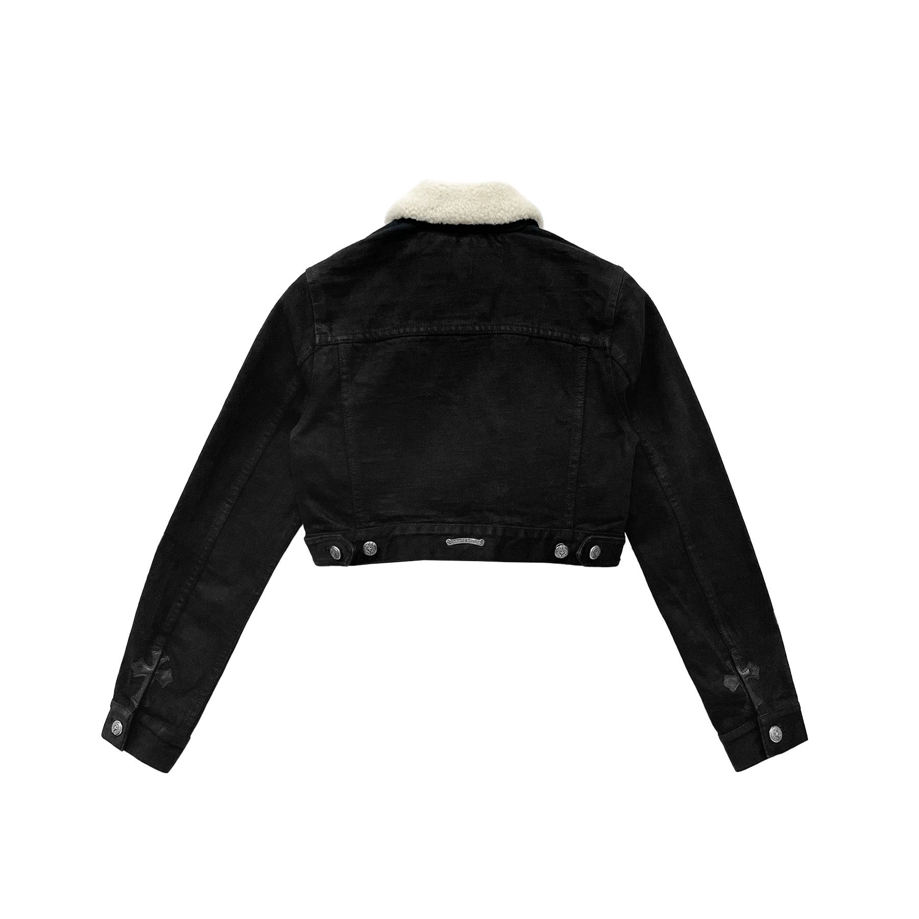 Chrome Hearts Chrome Hearts Cross Leather Patch Cropped Denim Jacket Size M / US 6-8 / IT 42-44 - 2 Thumbnail