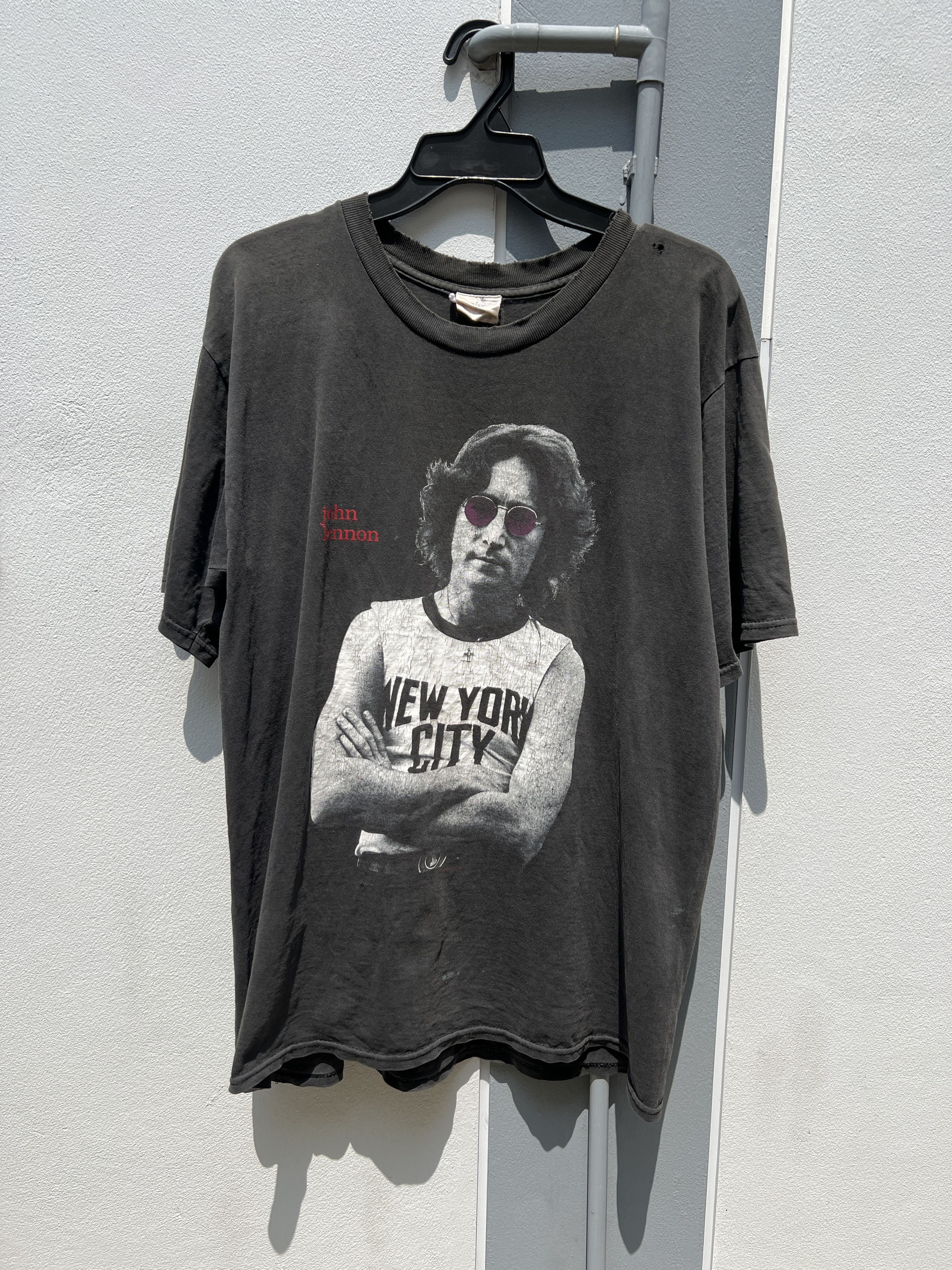 Band Tees Vintage 90s John Lennon The Beatles Promo Tee Faded Yoko Ono Size US L / EU 52-54 / 3 - 1 Thumbnail