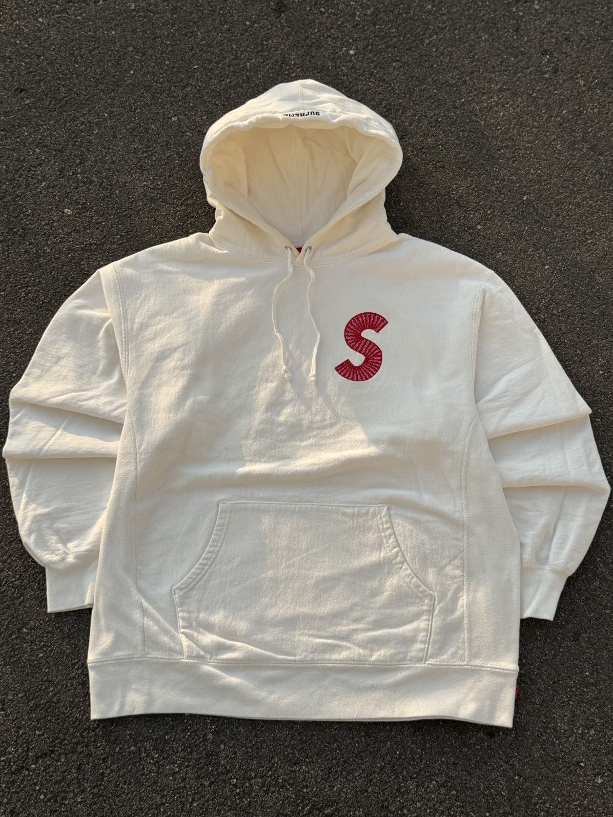 Supreme white Supreme S Logo Hooded Sweatshirt Size US XL / EU 56 / 4 - 1 Thumbnail