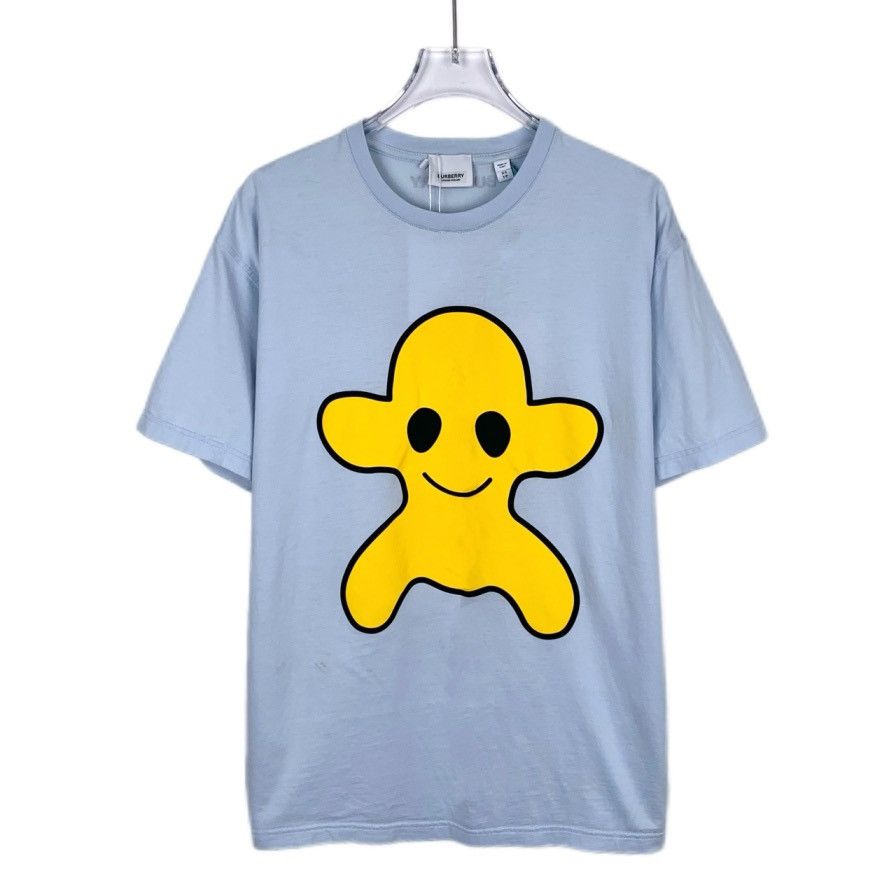 Burberry Burberry Blue Cartoon Print Cotton Crew Neck T-shirt K26WX Size XS / US 0-2 / IT 36-38 - 1 Thumbnail