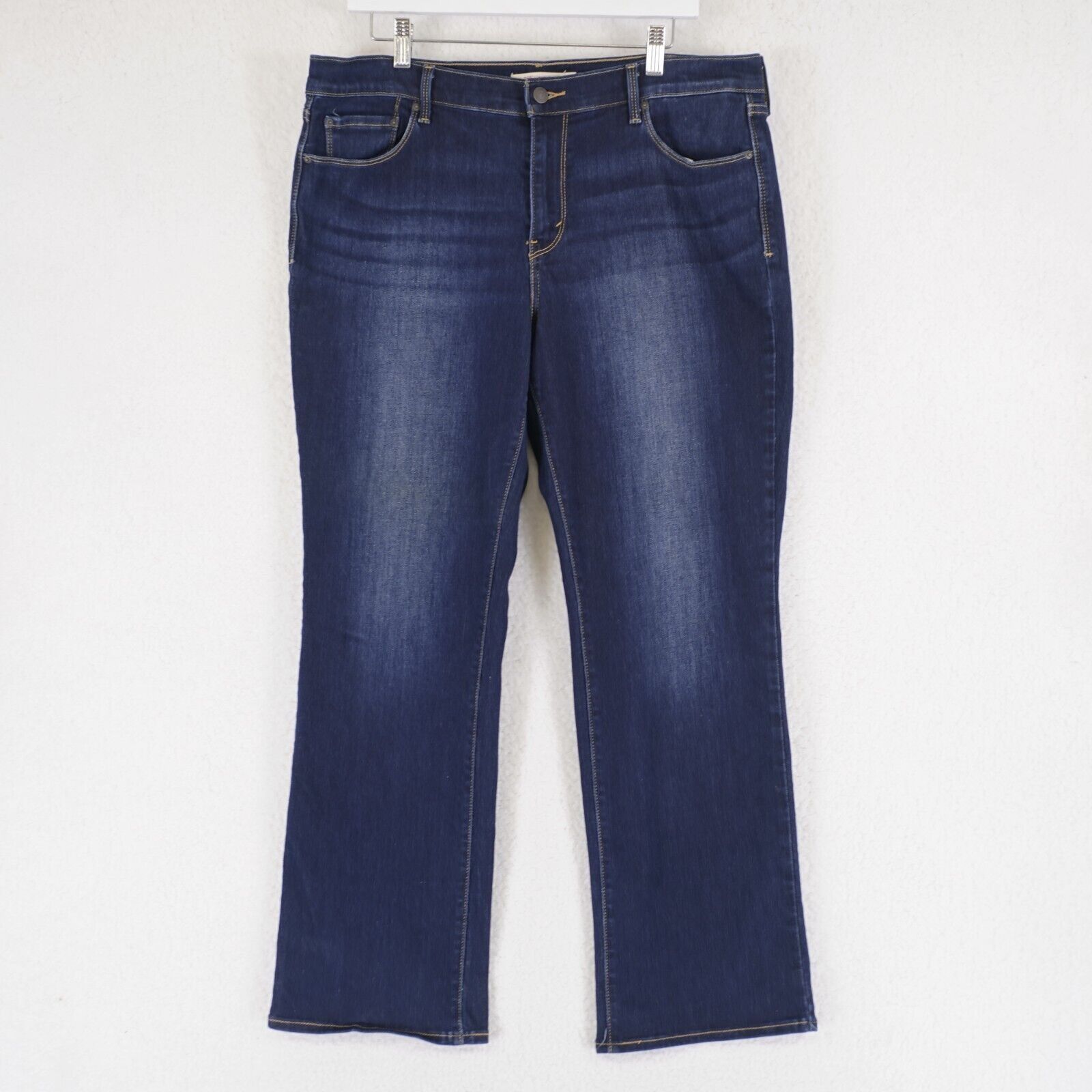 Levi's Levi's 505 Straight Dark Stone Wash Blue Denim Jeans High Ri Size 36" / US 14 / IT 50 - 1 Thumbnail