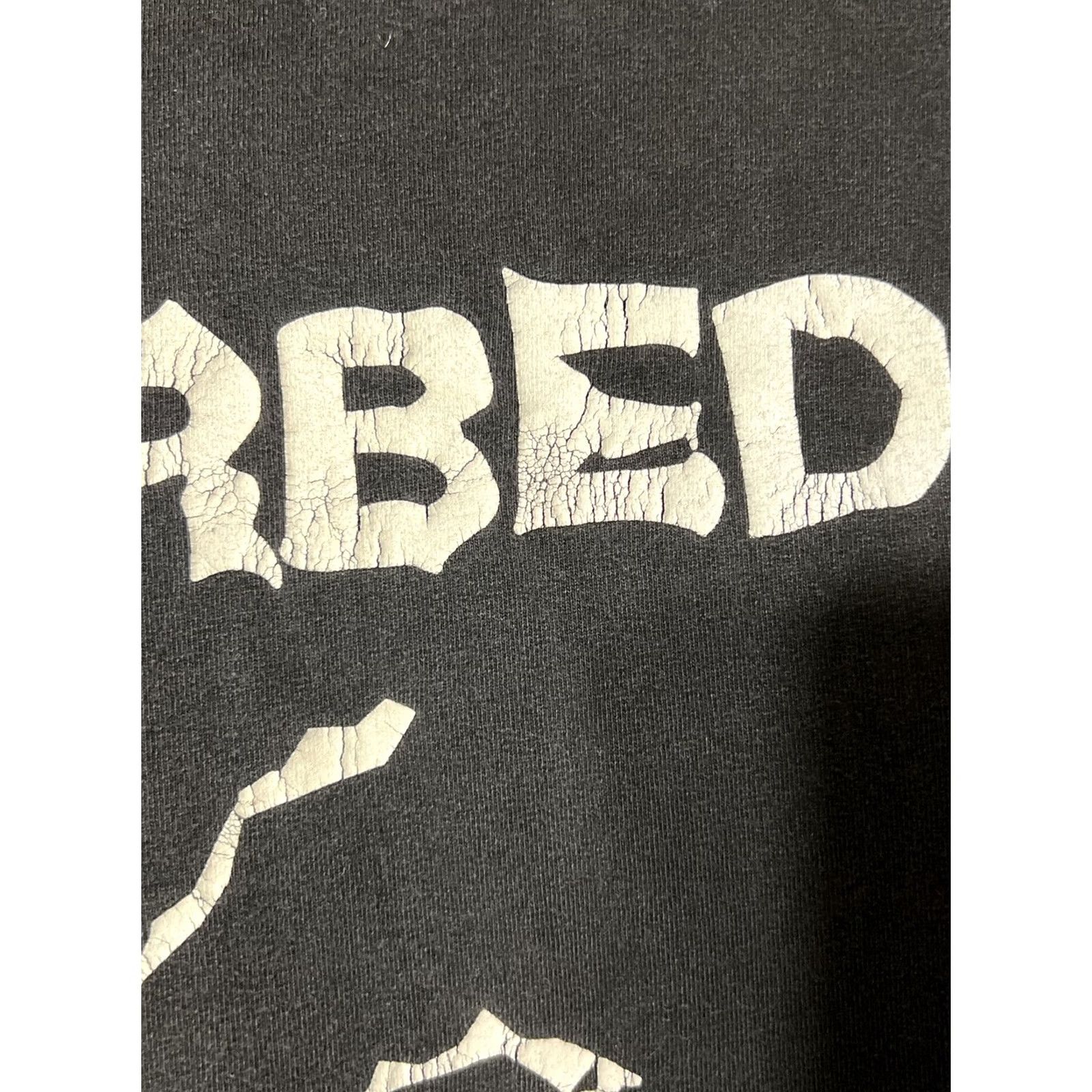 Vintage VINTAGE Disturbed Band T Shirt XL Glow In The Dark Face Metal Rock Tee Mens XL Black Cotton Giant Graphic Print Size US XL / EU 56 / 4 - 4 Thumbnail
