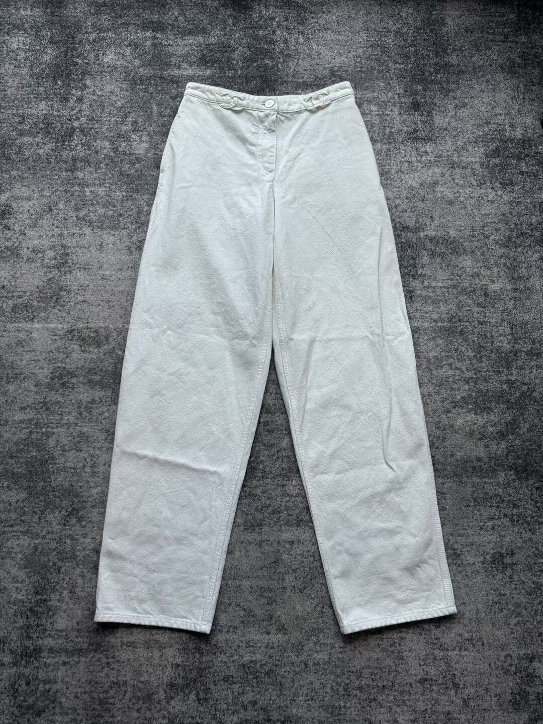Chanel Chanel White Double C Denim Pants Size 38" / US 16 / IT 52 - 1 Thumbnail