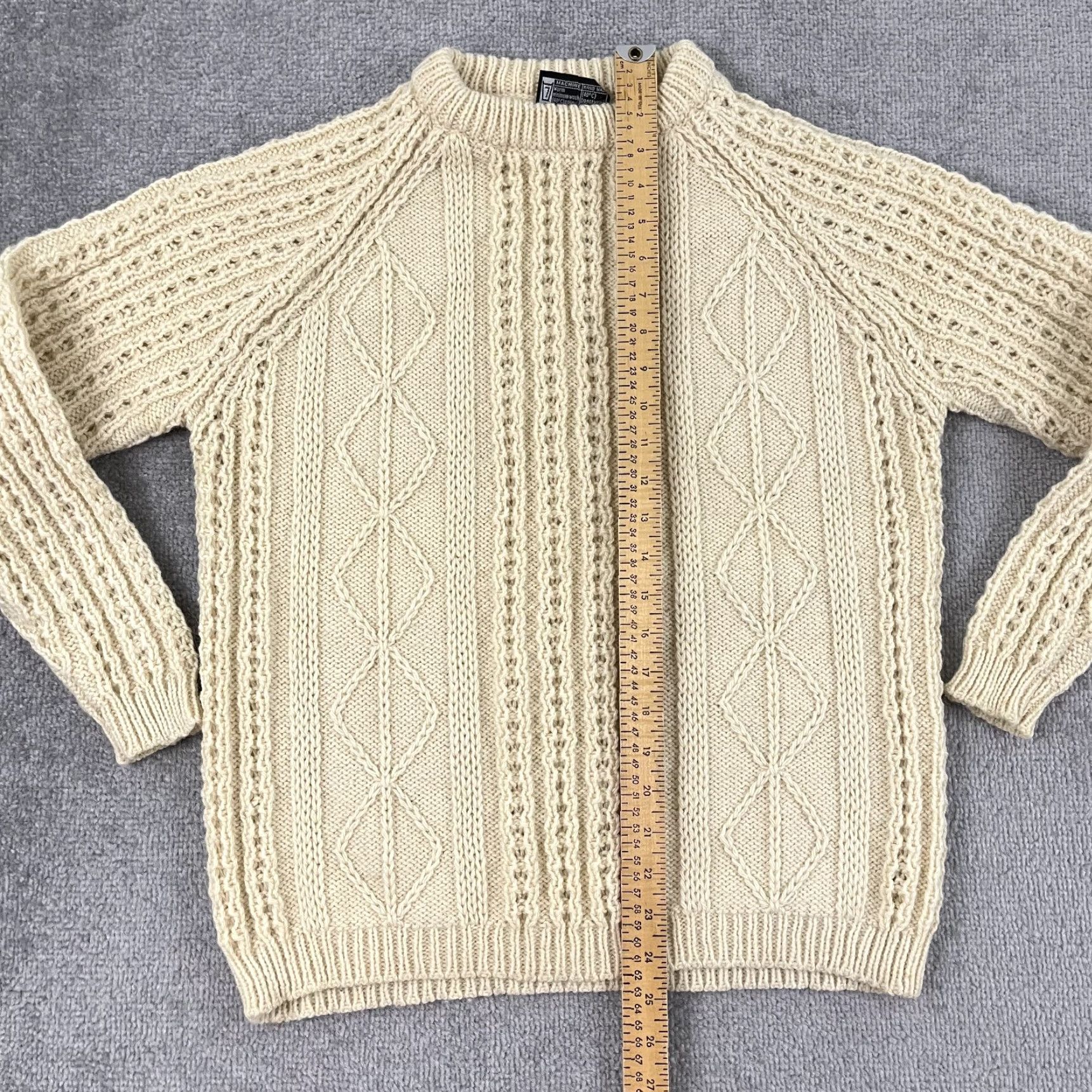 Vintage Gaeltarra Womens Sweater Crew Neck Knit Pullover Medium Fall Winter Brown Fisherman Vintage Classic Size S / US 4 / IT 40 - 3 Thumbnail