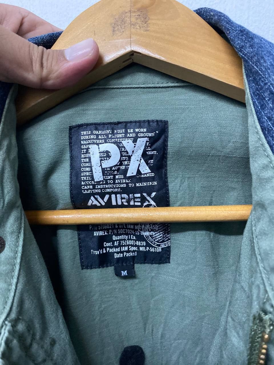 Avirex vintage avirex military style with denim pocket nice design Size US M / EU 48-50 / 2 - 7 Thumbnail
