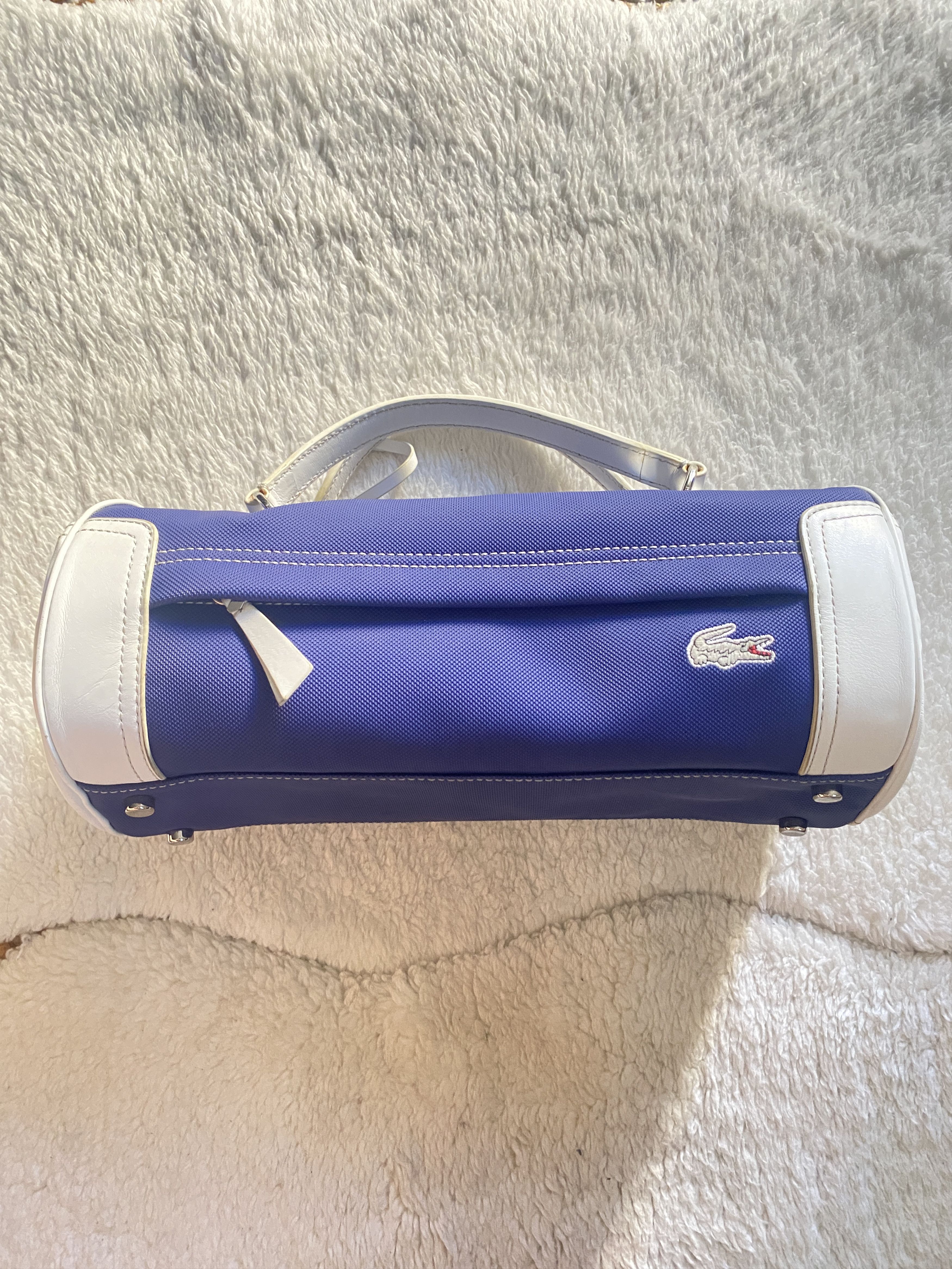 Lacoste Rare Lacoste Barrel Bag – Navy & White PVC Size ONE SIZE - 10 Thumbnail