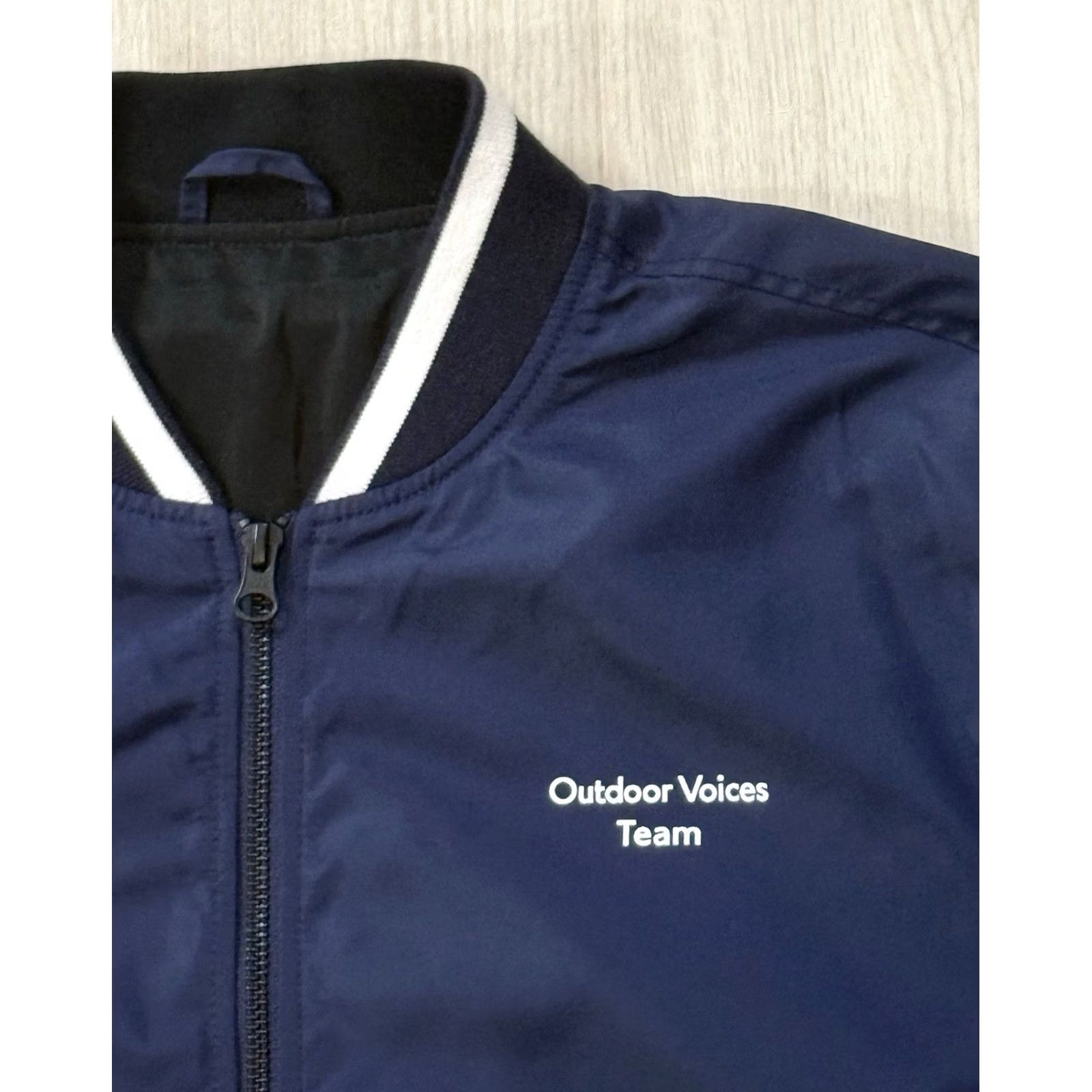 Outdoor Voices Outdoor Voices Bomber Jacket Medium Mens Blue Nylon Softshell Zip Pockets Lined Vintage No Size US M / EU 48-50 / 2 - 5 Thumbnail