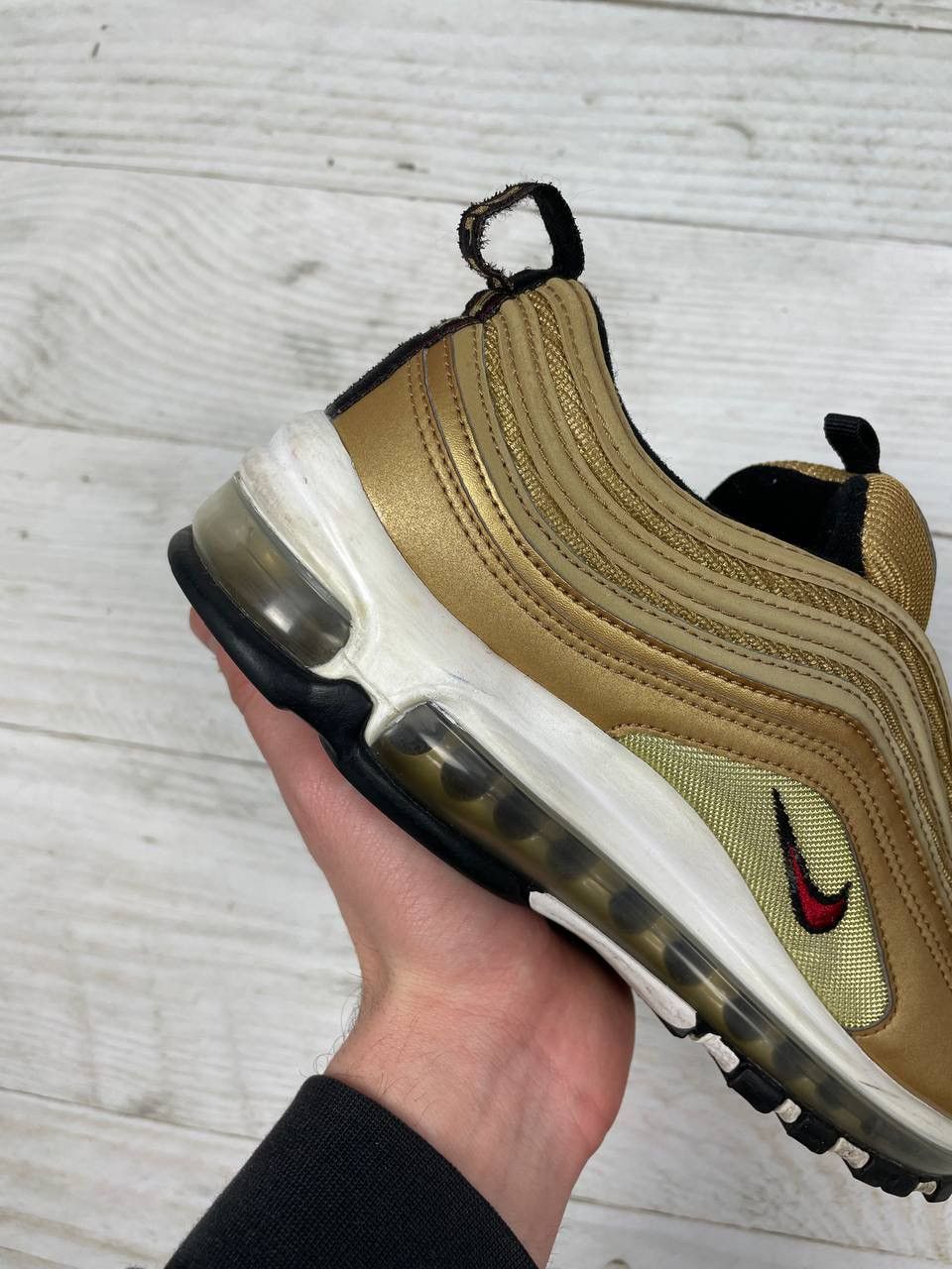 Nike Nike Air Max 97 OG Metallic Gold Sneakers Size US 9 / EU 42 - 6 Thumbnail