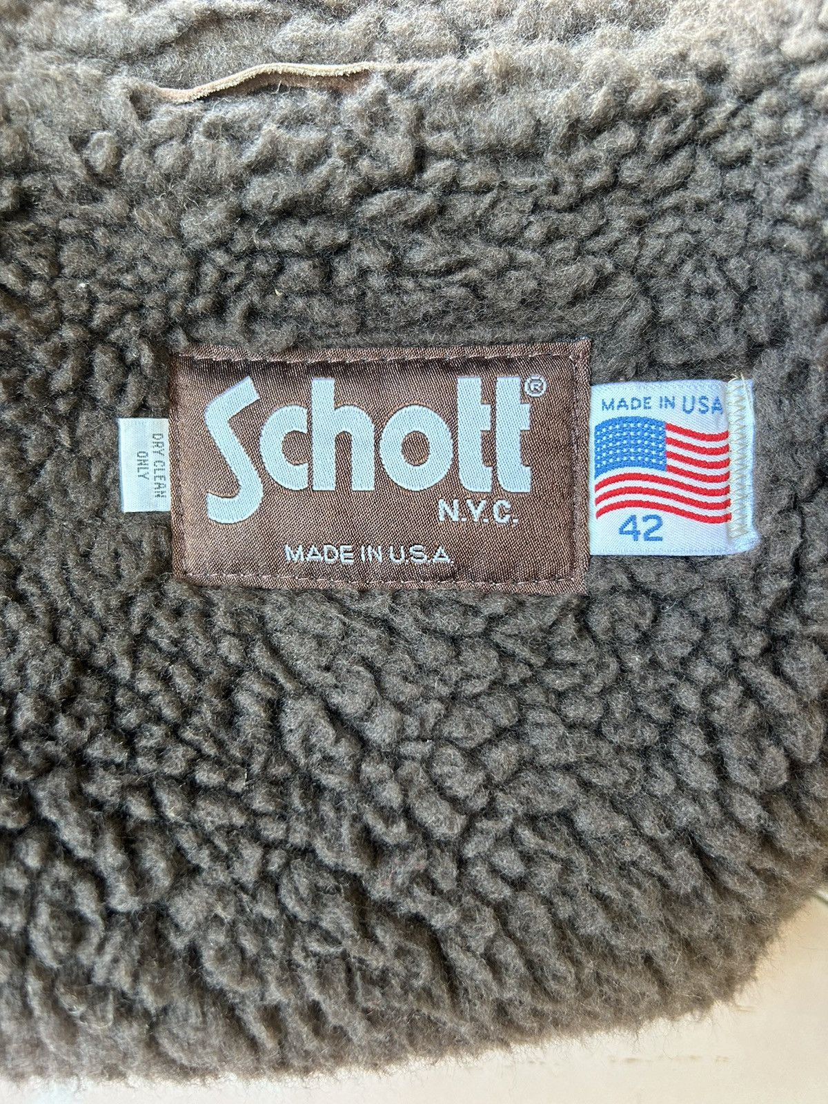 Schott × Vintage Schott NYC Wool Sherpa Jacket Size US L / EU 52-54 / 3 - 9 Thumbnail