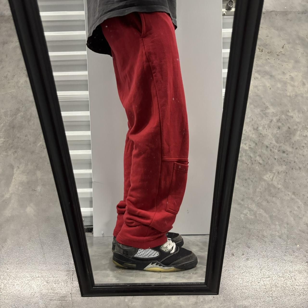 Japanese Brand × Vintage Crazy Vintage Y2K/2000s Red Skater Essential Cargo Sweatpants! Size US 30 / EU 46 - 2 Thumbnail