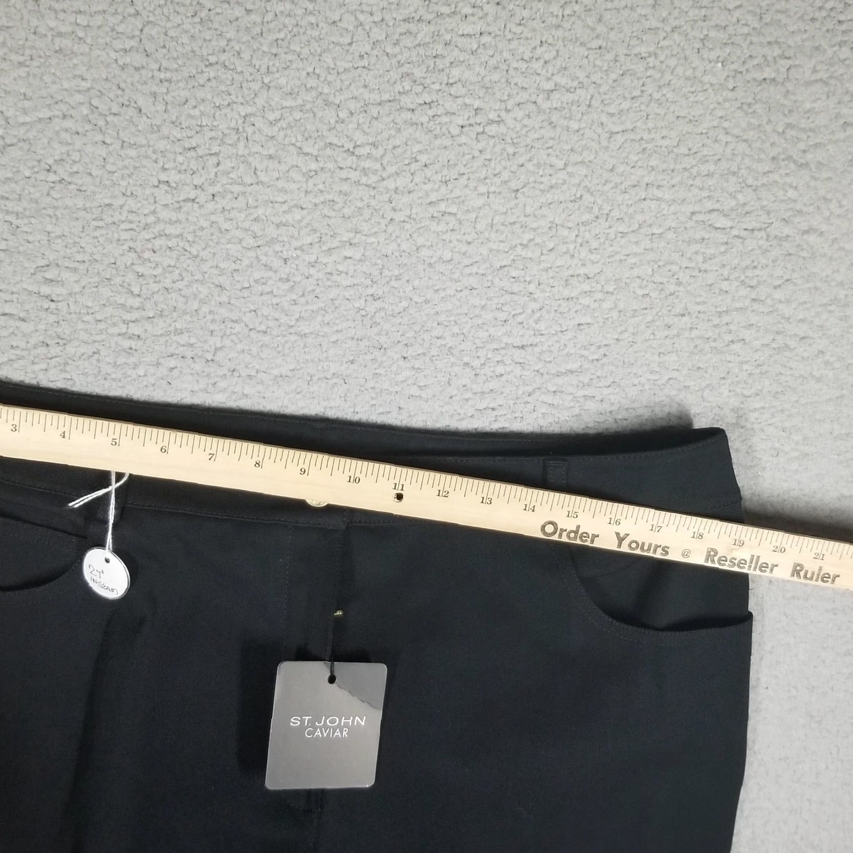 St. John St. John Caviar Ankle Pants The Marie Black Dress Sz 16 New 95 Size 38" / US 16 / IT 52 - 5 Thumbnail
