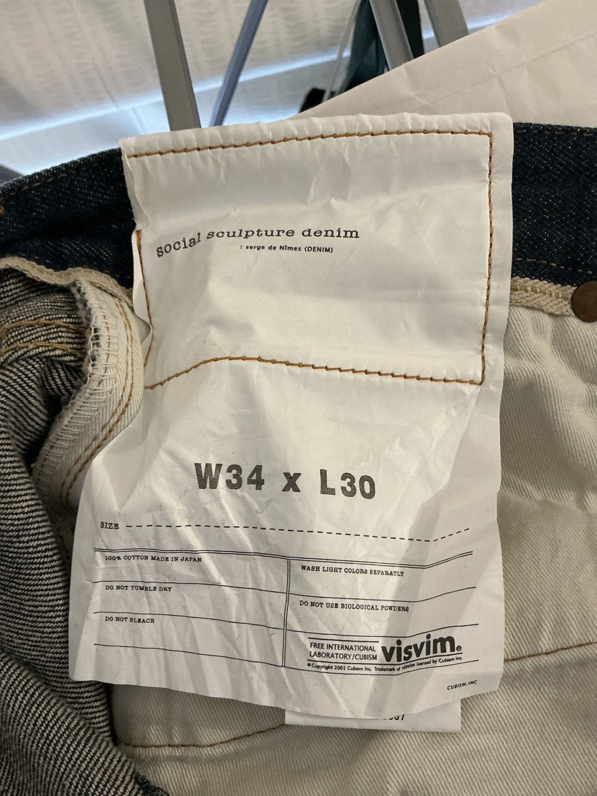 Visvim Social Sculpture 01 Slim Damaged 18 Size US 34 / EU 50 - 4 Thumbnail