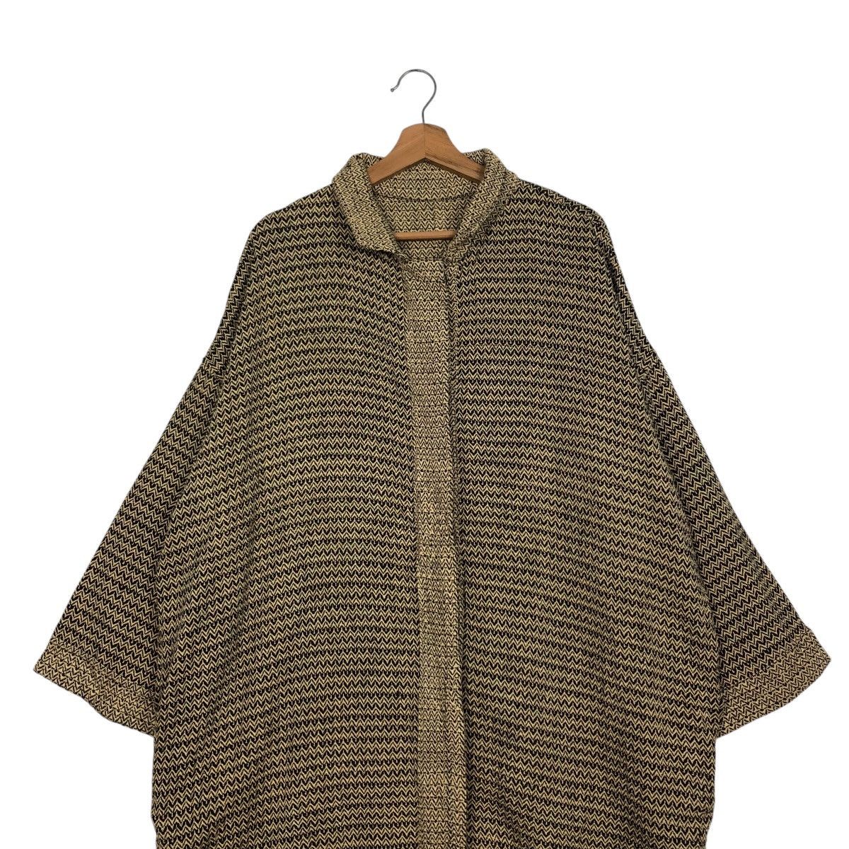 Japanese Brand × Vintage 📌Vintage Long Jacket Herringbone Unbranded Issey Miyake Size US M / EU 48-50 / 2 - 5 Thumbnail