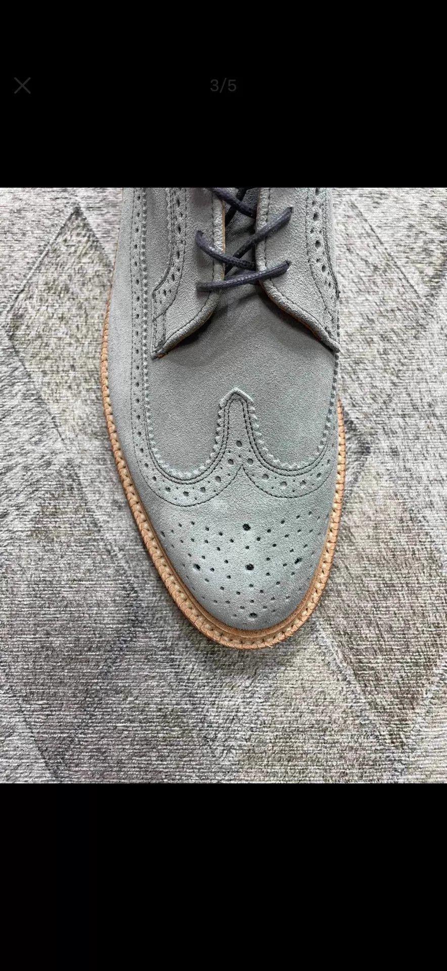 Thom Browne Thom Browne Men's Gray Suede Brogue US9 Shoes Size US 9 / EU 42 - 6 Thumbnail