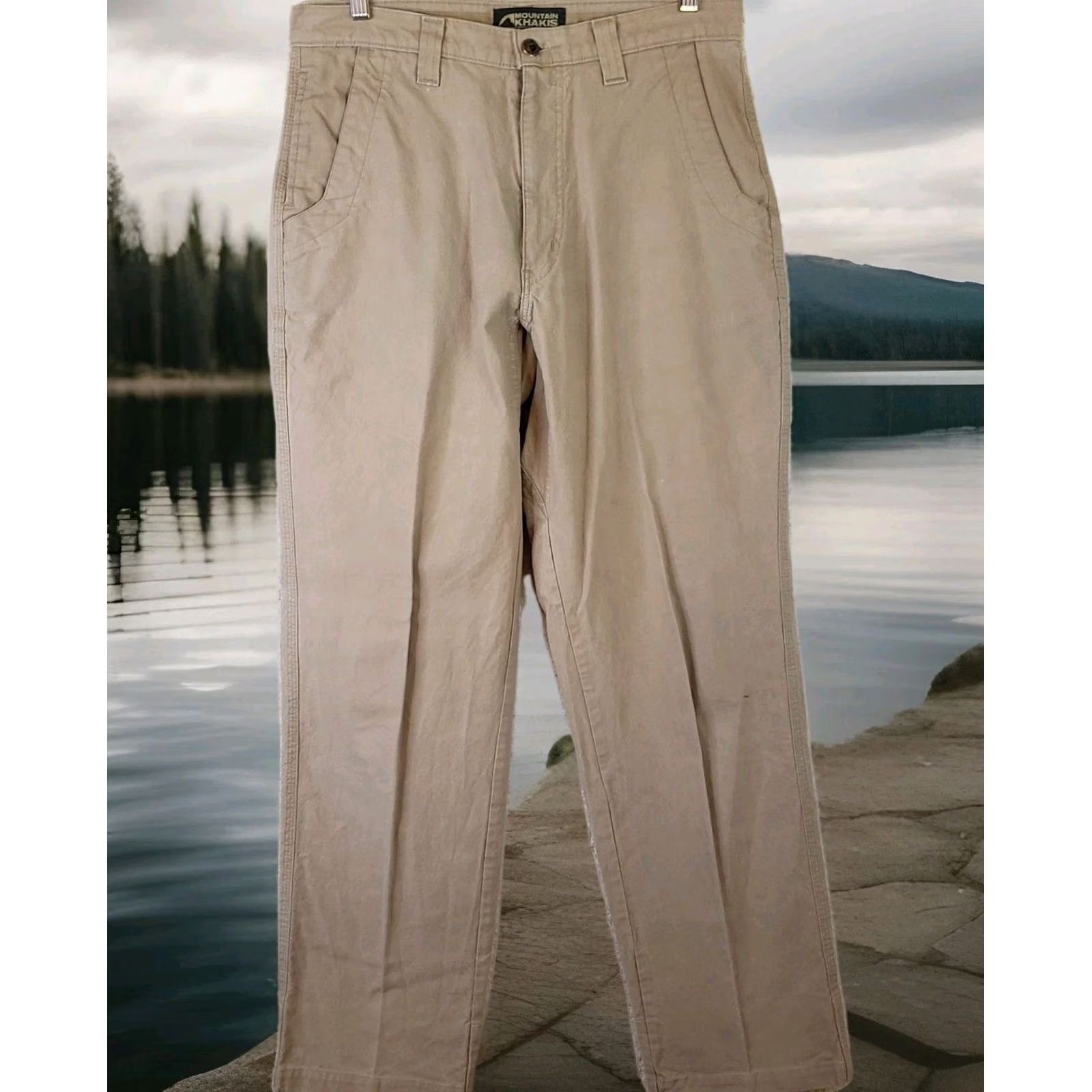 Mountain Khakis Mountain Khakis Teton Twill Pants Chino Mens 32x32 Beige Khaki Regular Straight 5-Pocket Canvas Cotton Size US 32 / EU 48 - 2 Thumbnail