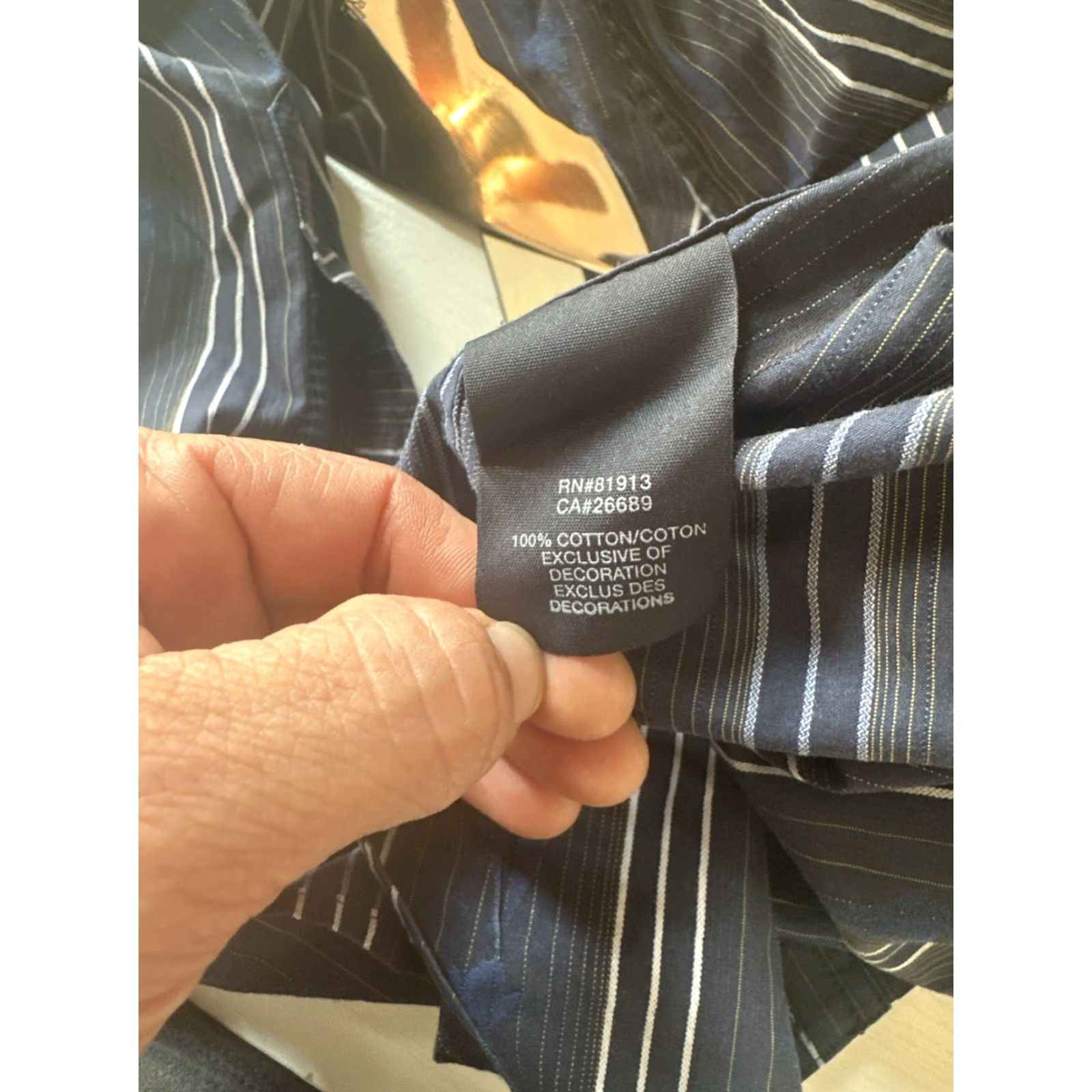 Robert Graham Robert Graham Striped Button Shirt Men's 2XL Yellow Iridescent Flip Cuff Dress Casual Shirt Button-Up Size US XXL / EU 58 / 5 - 5 Thumbnail