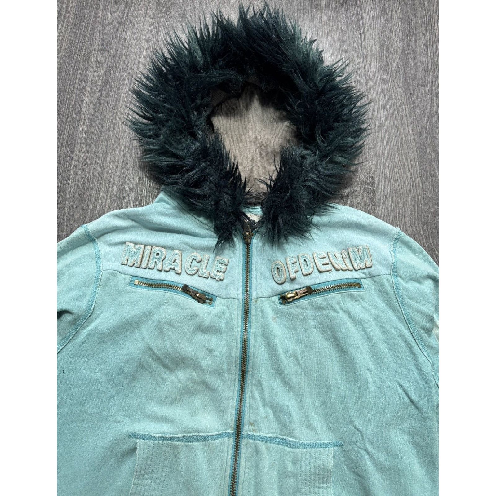 Japanese Brand × Vintage Y2K Faded Distressed LGB If Six Was Nine Style Faux Fur Zip Size US XL / EU 56 / 4 - 4 Thumbnail