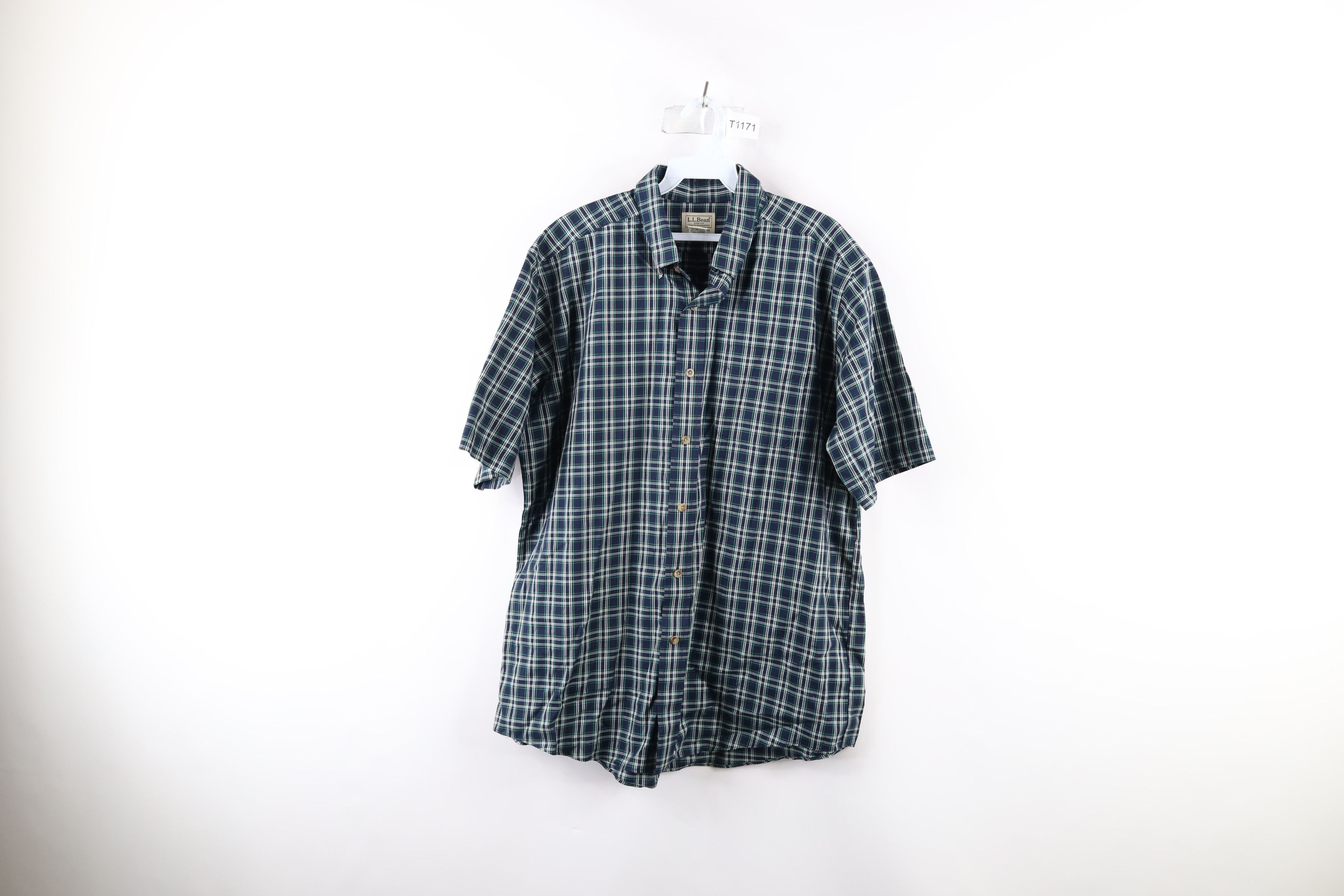 L.L. Bean Vintage LL Bean Fit Short Sleeve Collared Button Shirt Plaid Size US L / EU 52-54 / 3 - 1 Thumbnail