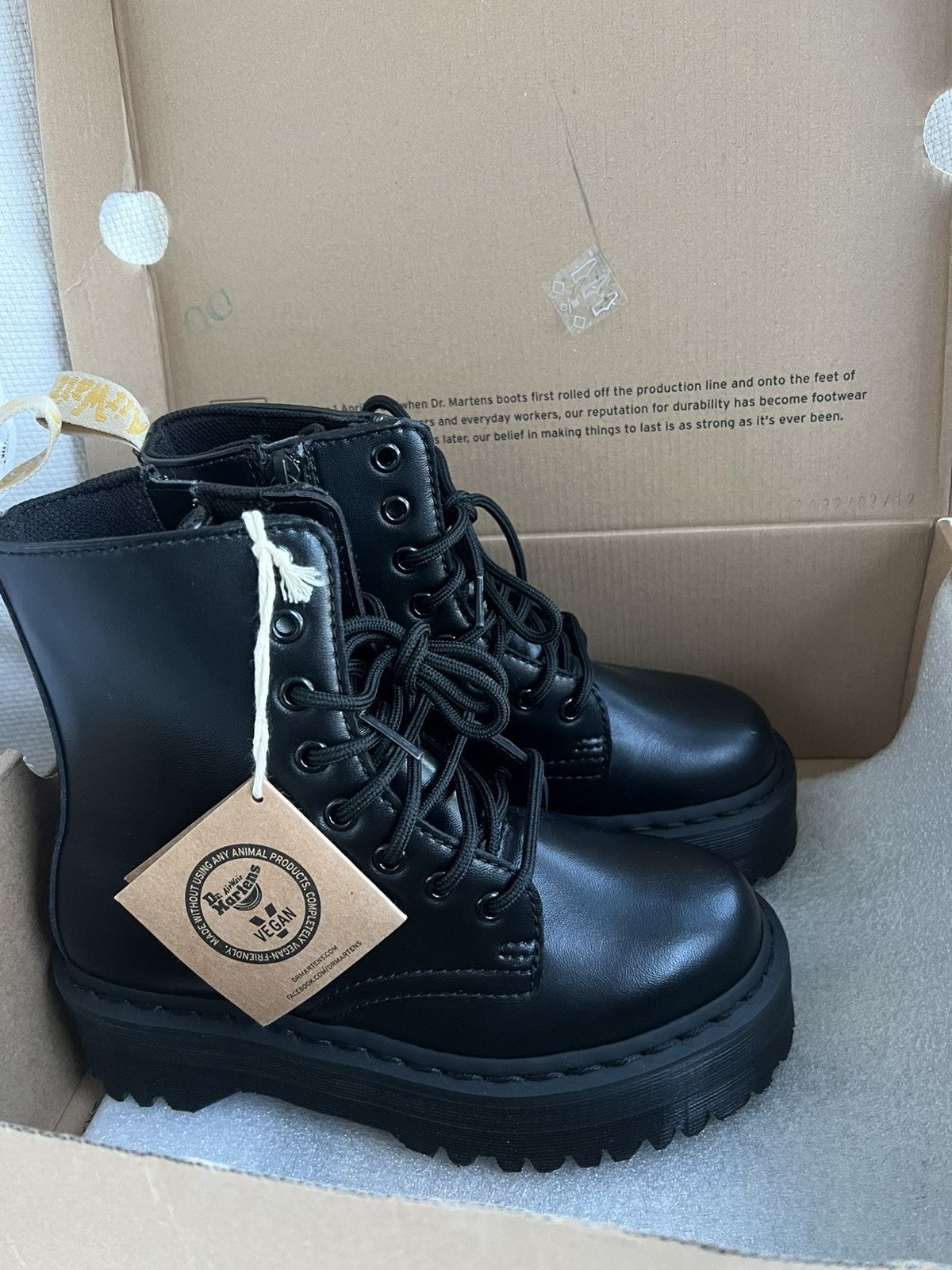 Dr. Martens Dr. Martens Jadon II Vegan Mono Black Felix Rub-Off Size 36 Size US 6 / IT 36 - 6 Thumbnail