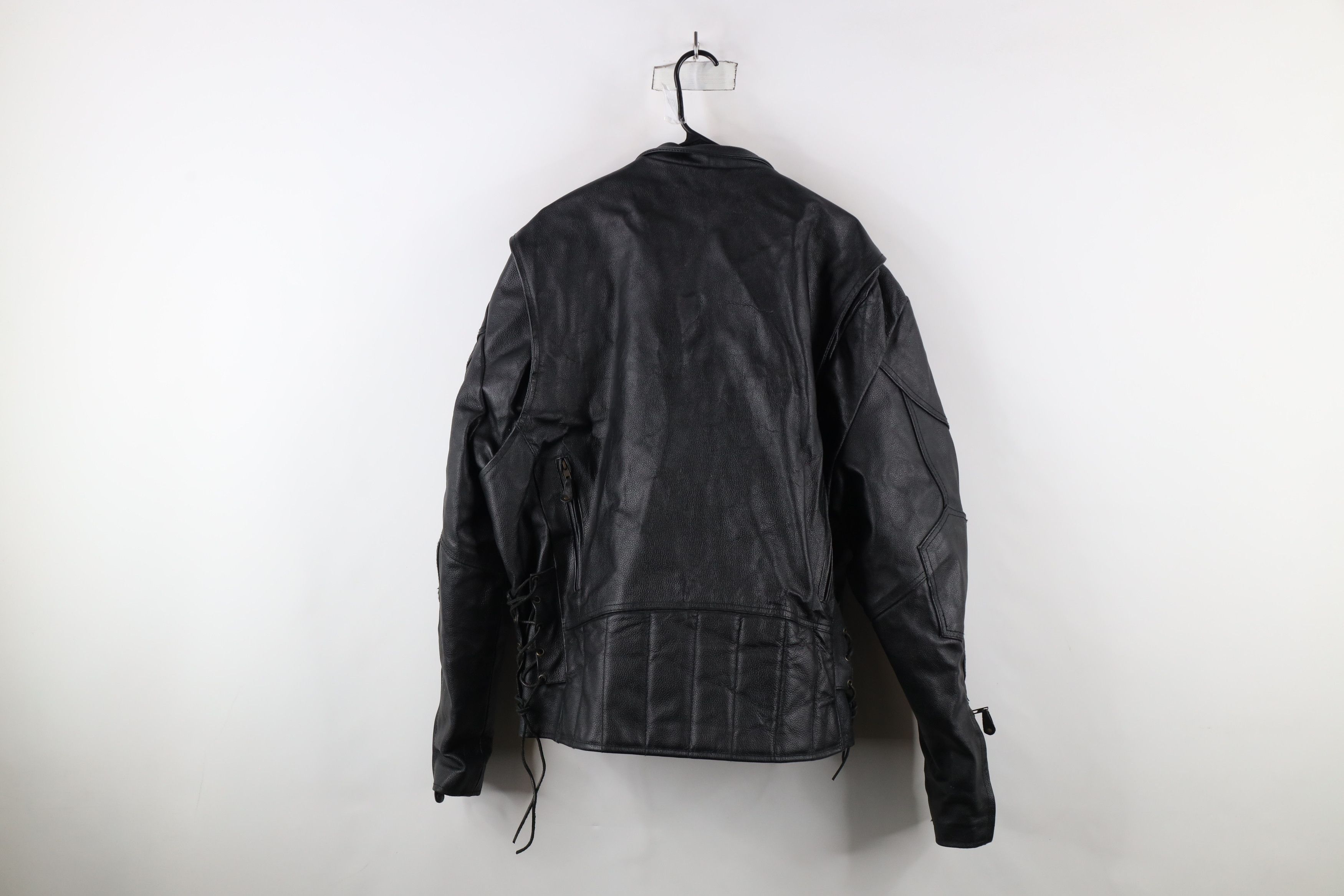 Vintage Vintage 90s Streetwear Leather Motorcycle Riding Jacket Size US XXL / EU 58 / 5 - 15 Thumbnail