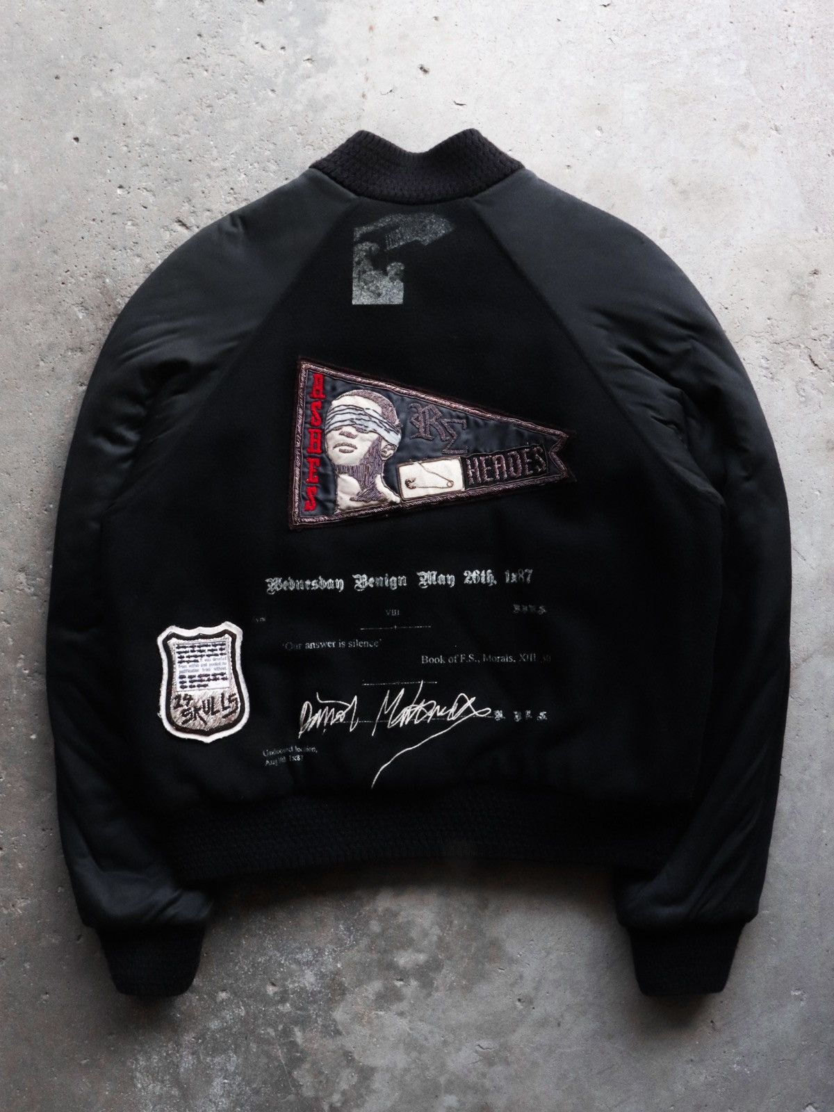 Designer × Raf Simons × Raf by Raf Simons RAF By Raf Simons AW06 “Ashes & Heroes” Varsity Jacket Size US M / EU 48-50 / 2 - 1 Thumbnail