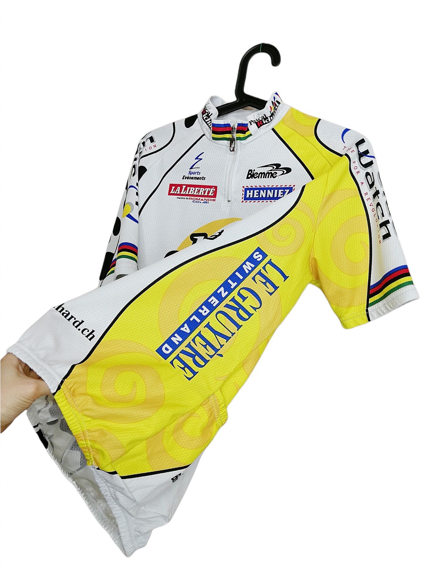 Other Vintage Biemme Cycling Jersey & Bib Shorts Henniez La Fondue Size US XL / EU 56 / 4 - 5 Thumbnail
