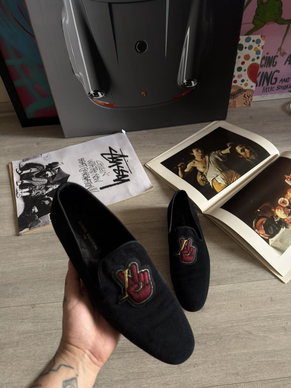 Louis Vuitton Louis vuitton loaffers HAND PEACE LOGO EMBROIDERY Size US 8 / EU 41 - 25 Thumbnail