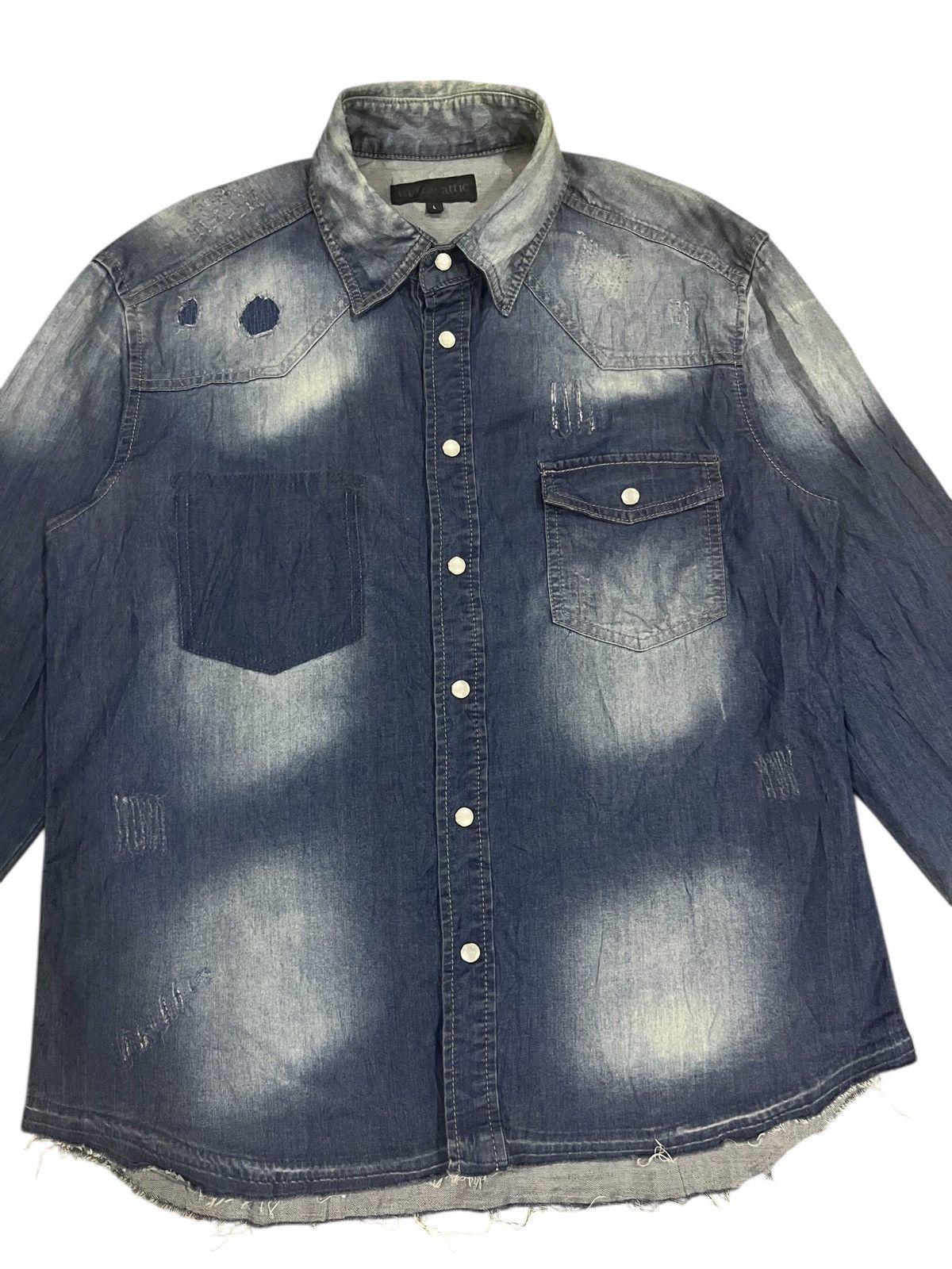 In The Attic Vintage in the attic denim button up long sleeve shirt Size US L / EU 52-54 / 3 - 3 Thumbnail