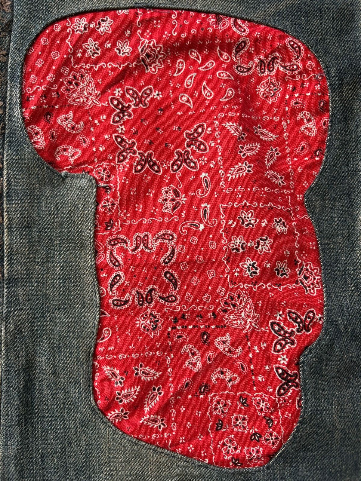 If Six Was Nine Vintage Japanese Brand Rusty Wash Bandana Flare Jeans Size US 30 / EU 46 - 3 Thumbnail