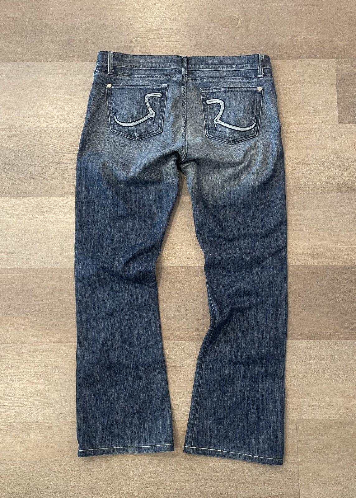 Rock Revival × Vintage Vintage Y2K Rock & Republic Back Patch Denim Jeans - 36 x 30 Size US 36 / EU 52 - 6 Thumbnail
