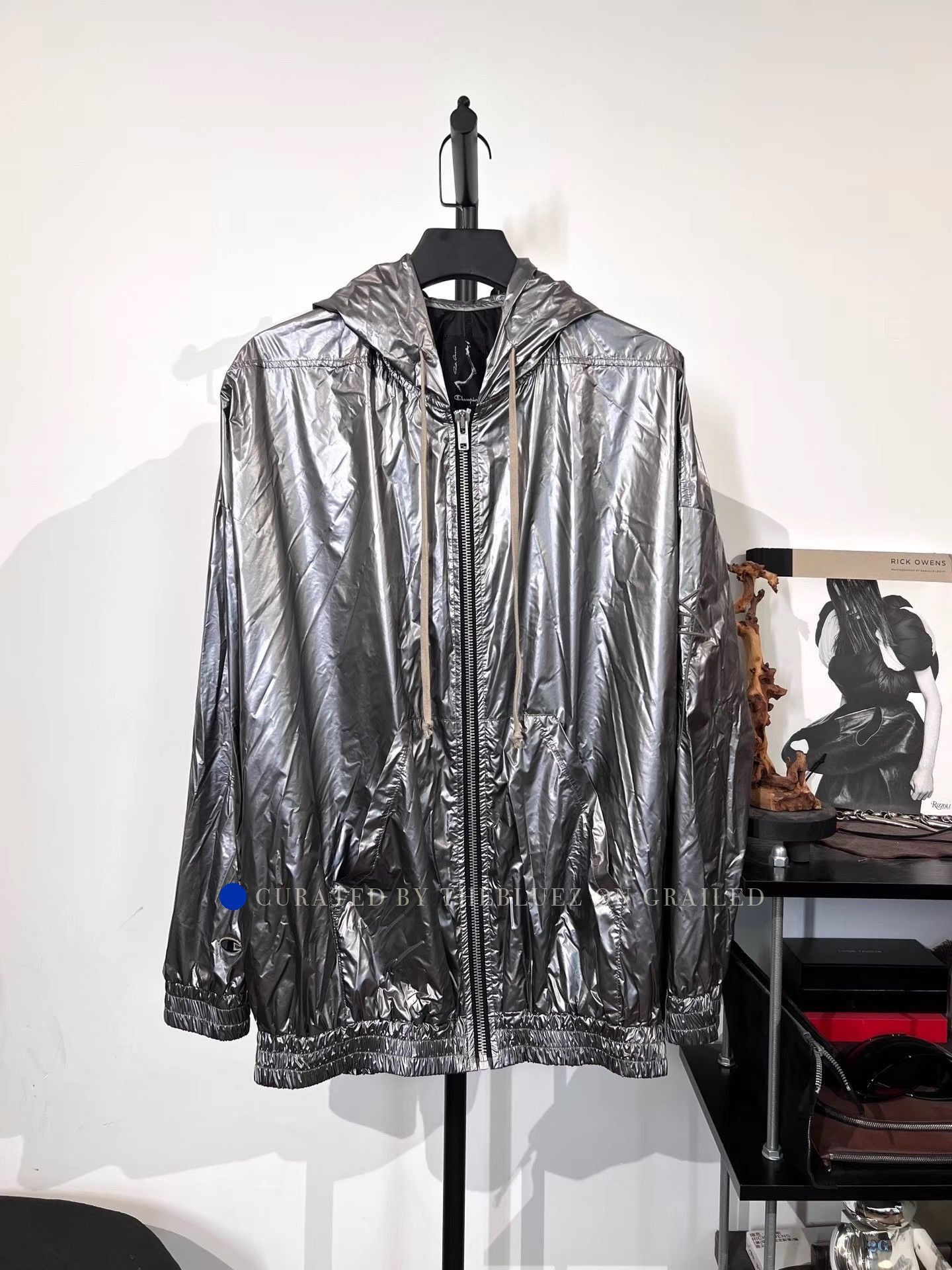 Rick Owens Metallic Silver Nylon Jacket Size US M / EU 48-50 / 2 - 1 Thumbnail