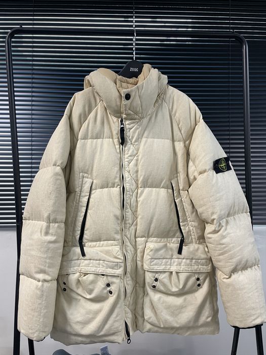 Stone Island Lino Resinato Down Parka (Barney's Exclusive) | Grailed