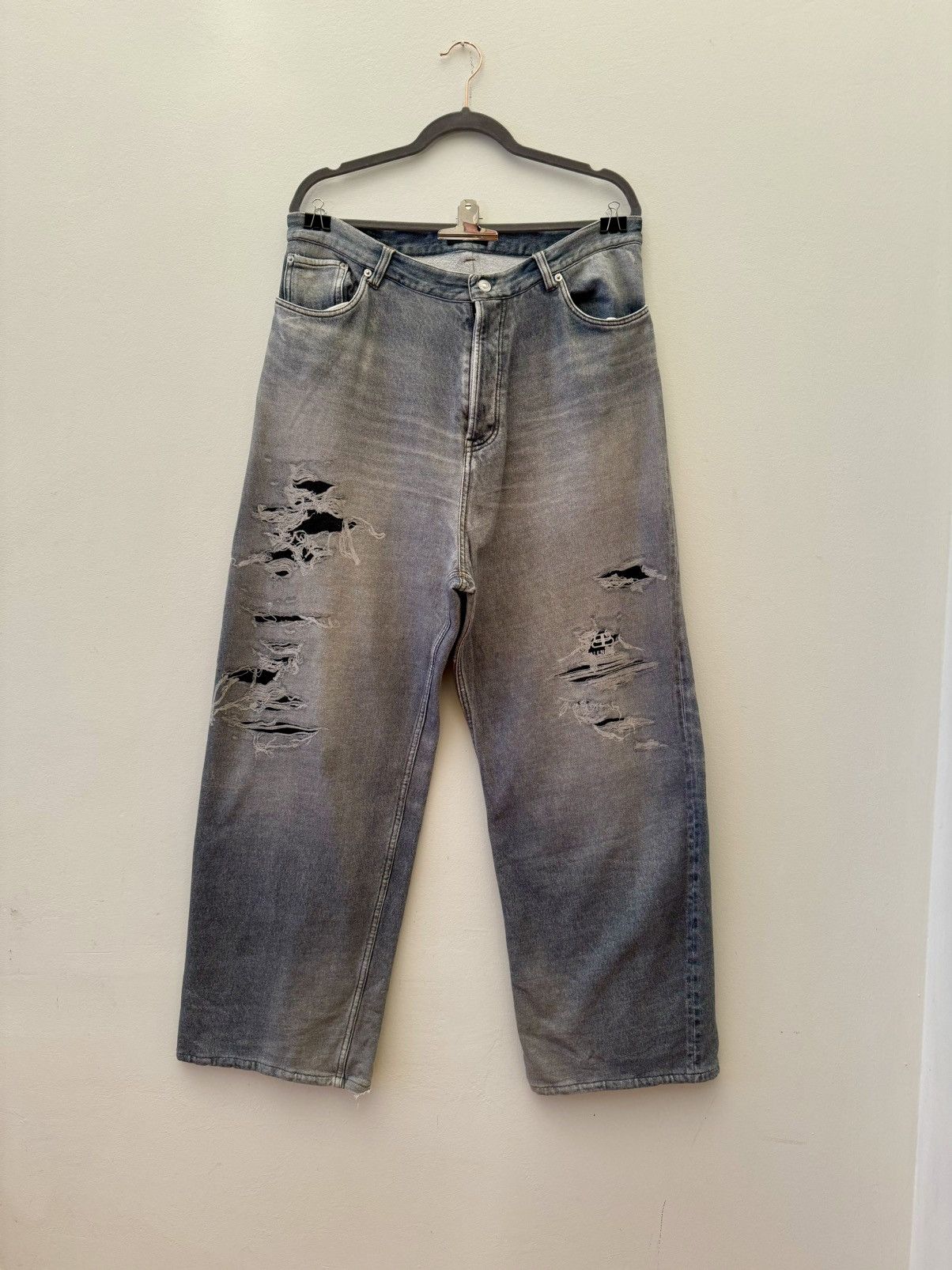 Balenciaga BALENCIAGA denim print on joggers PRE FALL 2021 Size US 40 / EU 56 - 2 Thumbnail