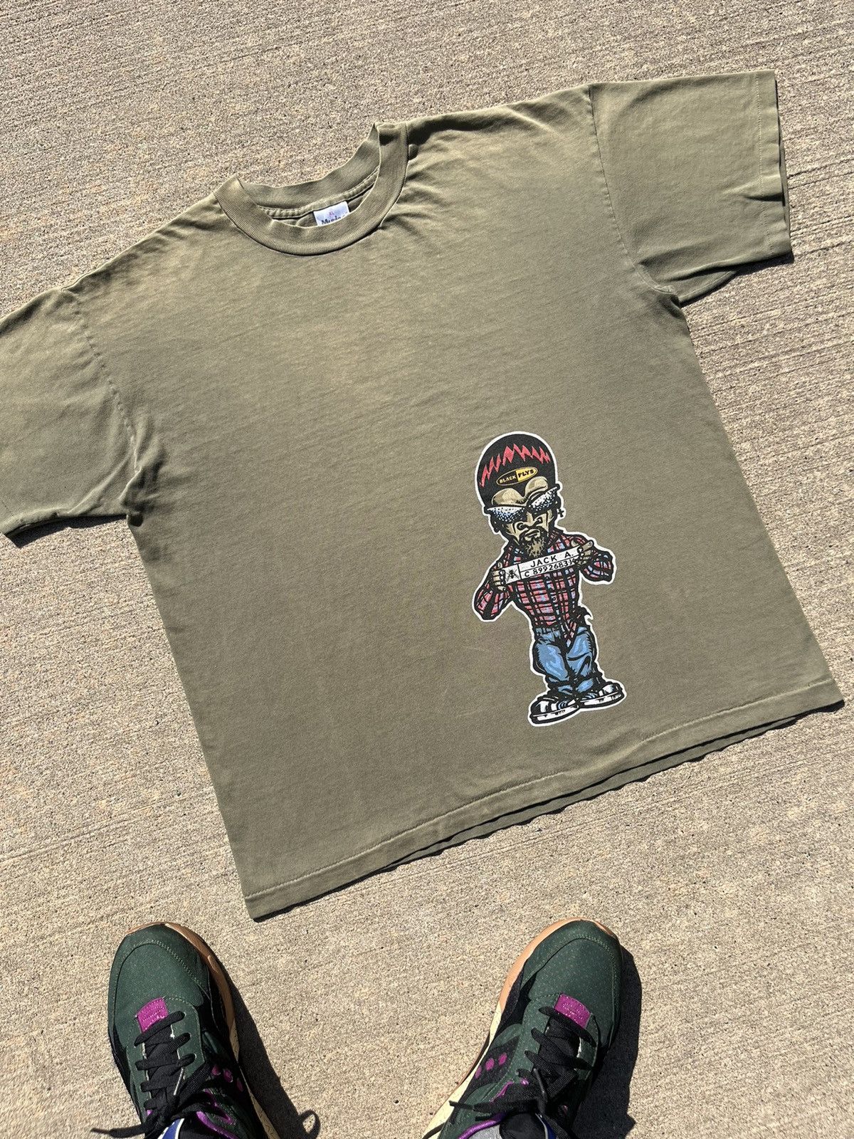 Hook-Ups × Rap Tees × Vintage RARE VINTAGE 90’S BLACK FLYS “COUNTY JAIL” HIP-HOP T-SHIRT Size US XL / EU 56 / 4 - 2 Thumbnail