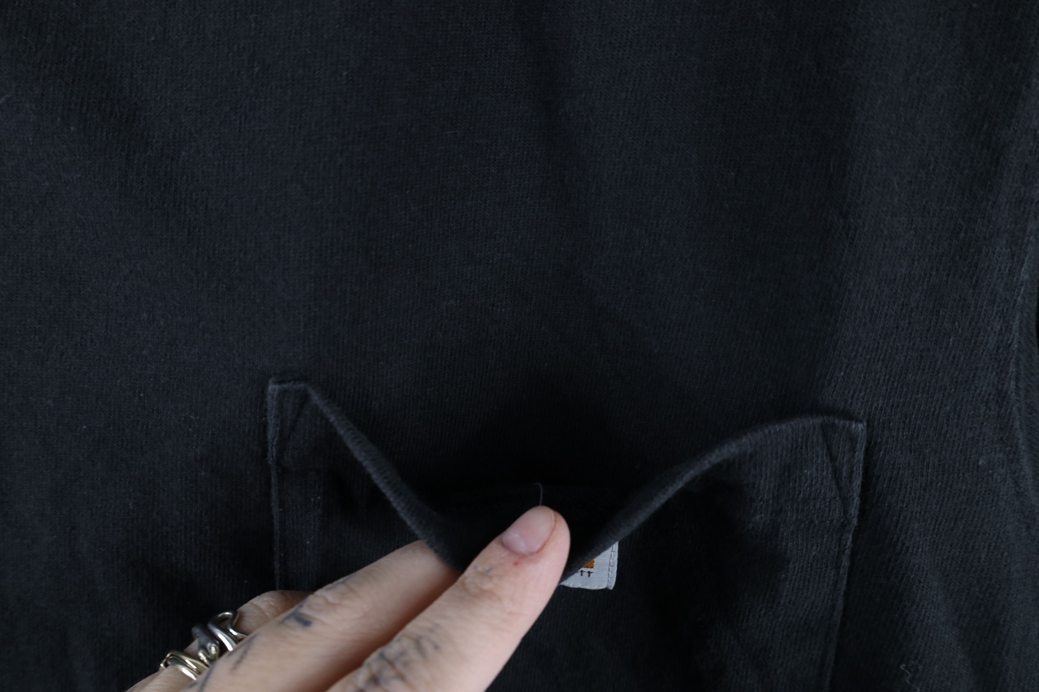 Carhartt × Vintage Vintage Carhartt Faded Spell Out Pocket T-Shirt Black Cotton Size M / US 6-8 / IT 42-44 - 5 Thumbnail
