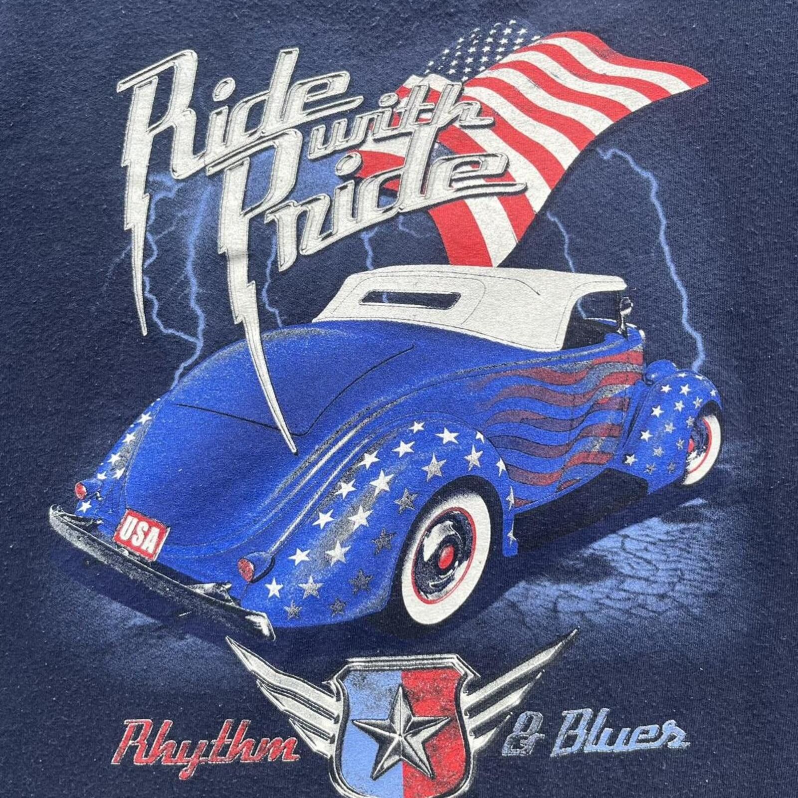Gildan Vintage Rhythm & Blues Hot Rod Graphic Navy T-Shirt Size 2XL Size US XXL / EU 58 / 5 - 2 Thumbnail
