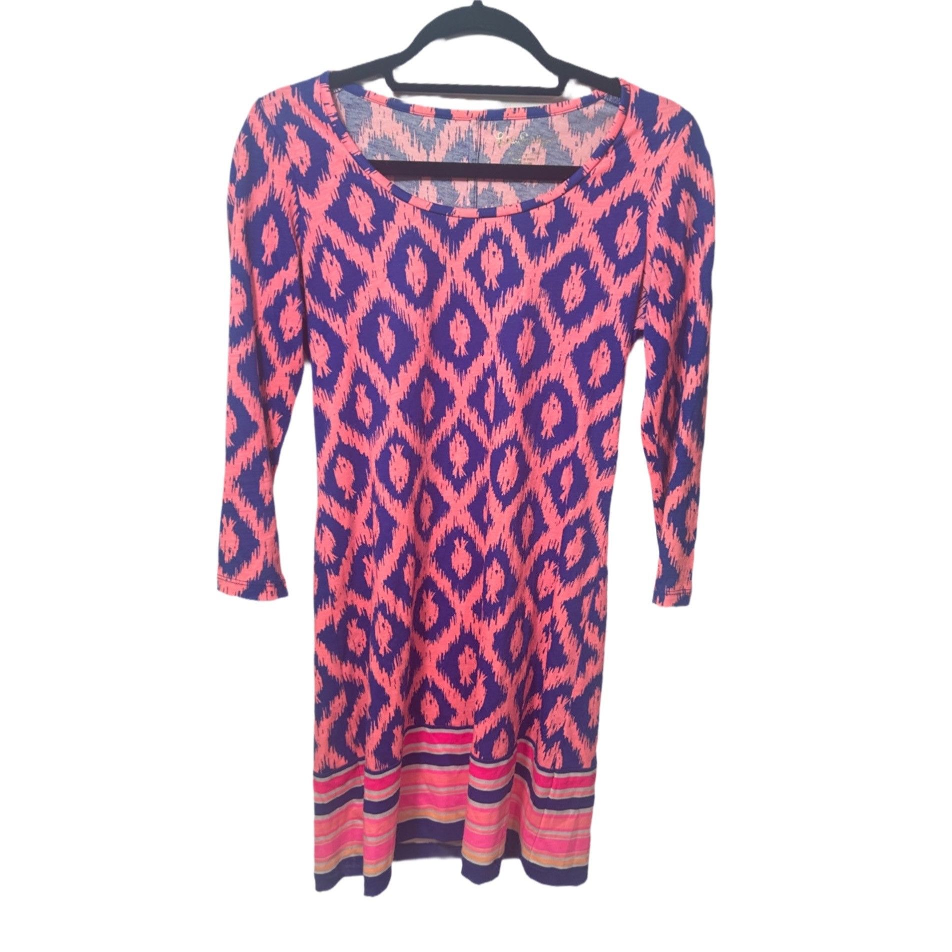 Lilly Pulitzer NWOT Lilly Pulitzer Beacon T-shirt Dress Pink and Blue XS Size XS / US 0-2 / IT 36-38 - 4 Thumbnail