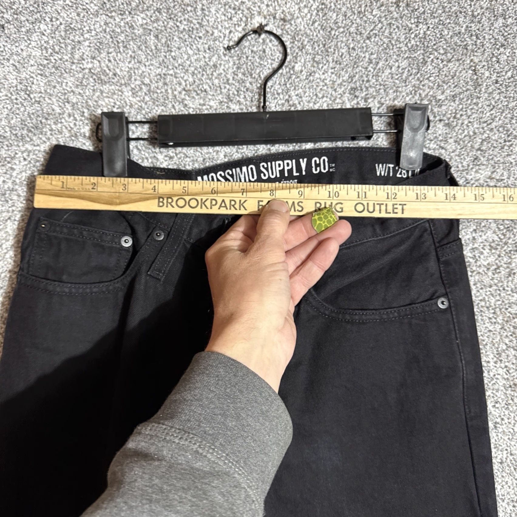 Mossimo Mossimo Slim Straight Jeans Men 28x30 Denim 5-Pocket Black Cotton Streetwear Grunge Edgy Y2K Vintage Style Mens Size US 28 / EU 44 - 3 Thumbnail