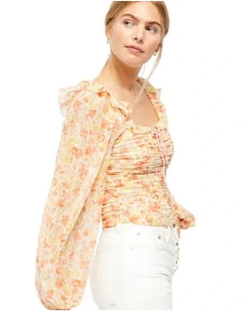 Free People Free People Mable Floral Top – XS Size XS / US 0-2 / IT 36-38 - 2 Thumbnail