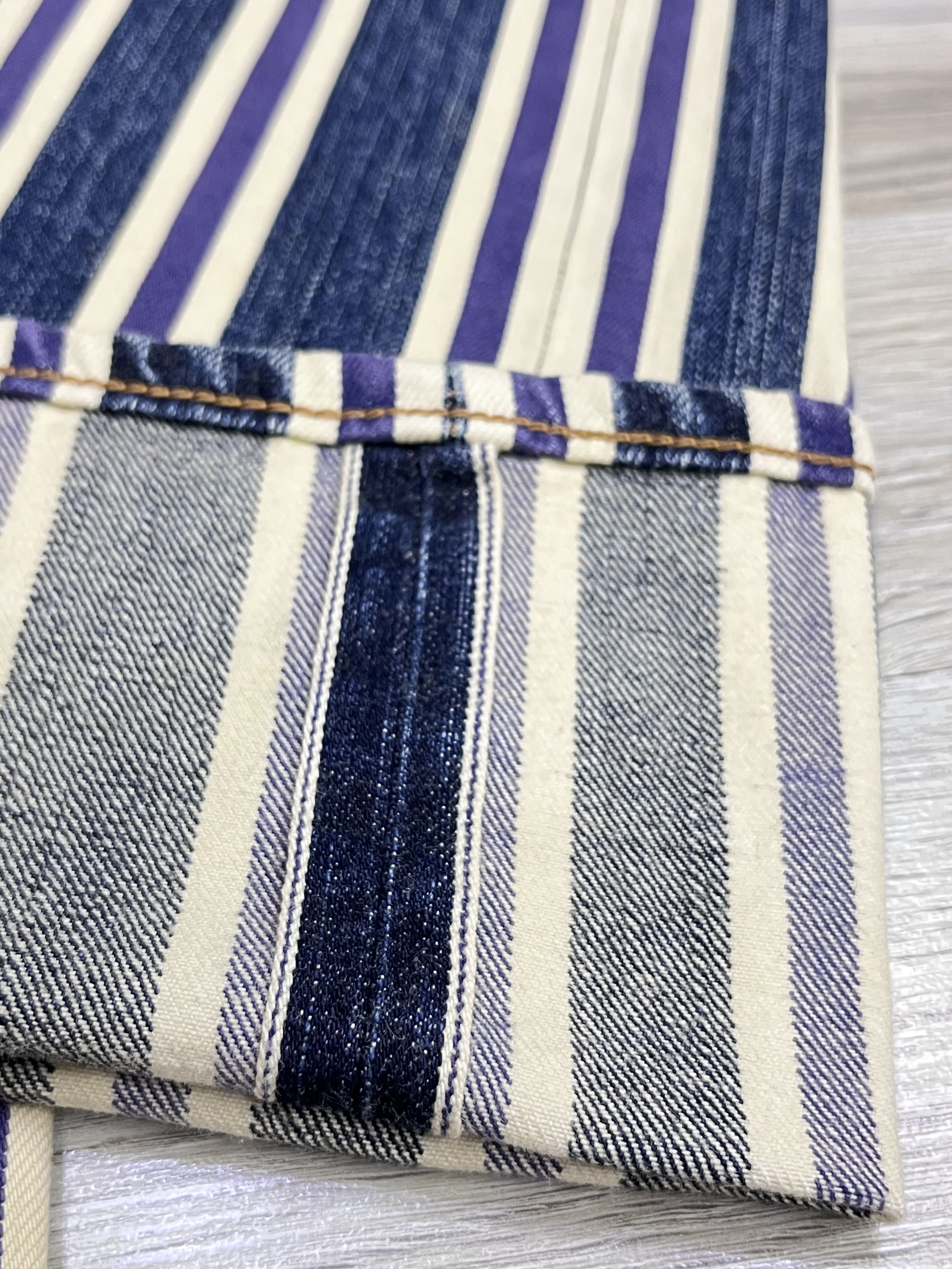 Edwin 🔥EDWIN 13oz Selvedge Punk Runway Purple Stripe Flare Japan Size US 30 / EU 46 - 11 Thumbnail