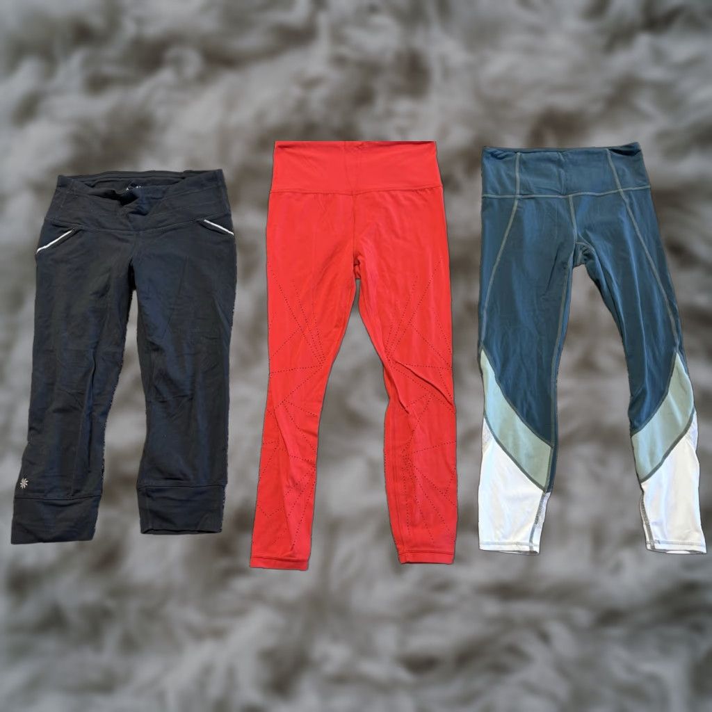 Athleta Athleta Leggings Women Size S Multicolor Lot 3 Workout Pants 3282 Size 28" / US 6 / IT 42 - 1 Thumbnail