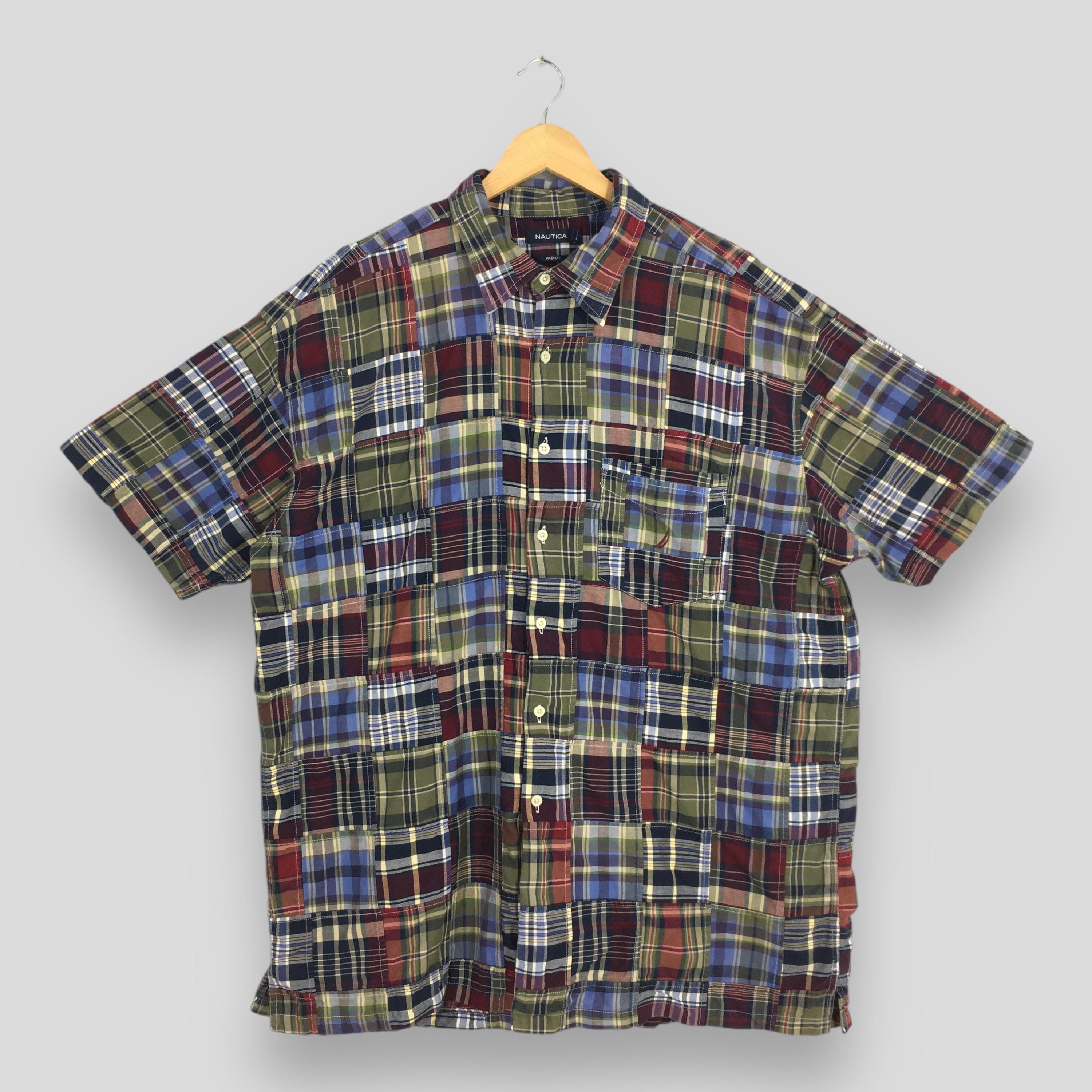 Nautica Vintage Nautica Patchwork Checkered Shirt 2XLarge Size US XXL / EU 58 / 5 - 1 Thumbnail